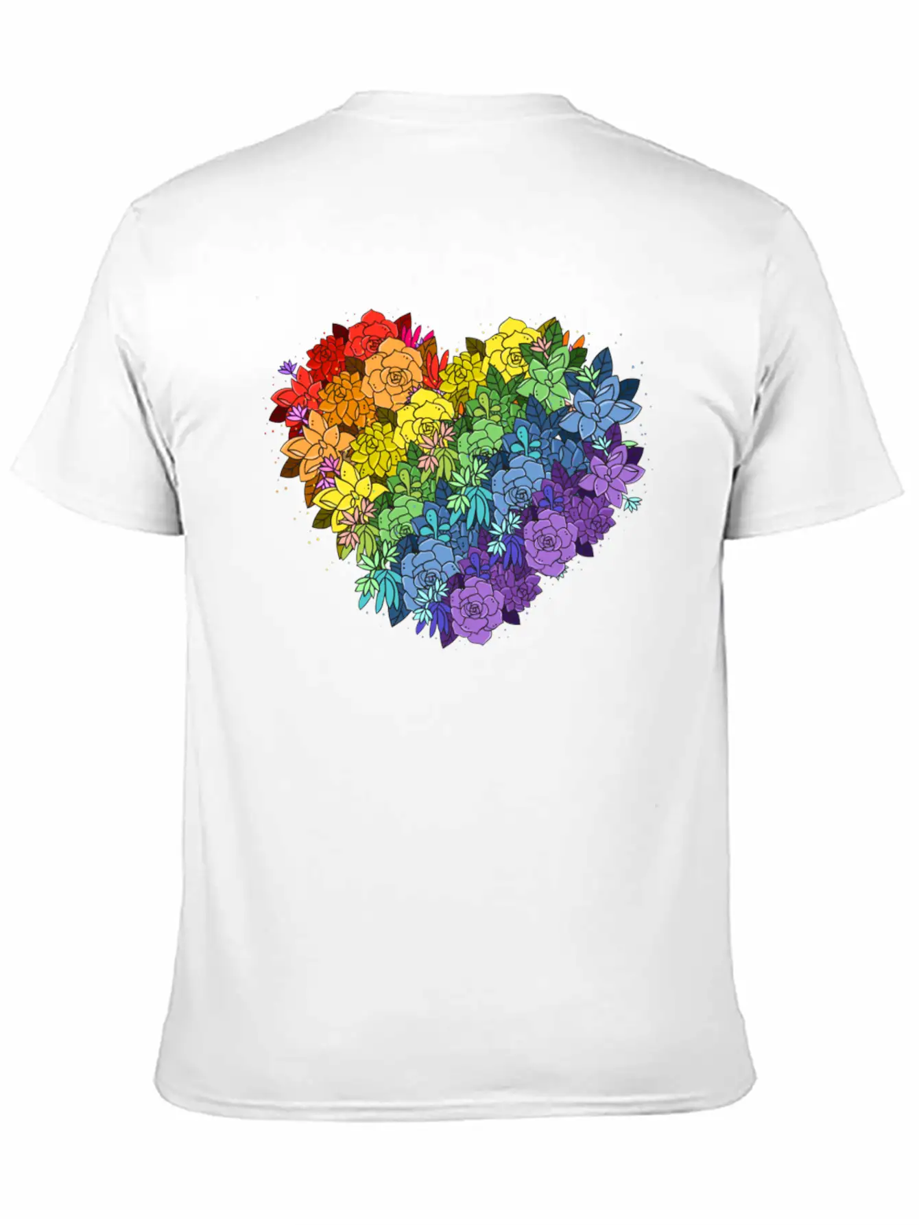 Floral Lgbt Heart Essential Unisex Summer Tee – Soft Cotton Casual Fit