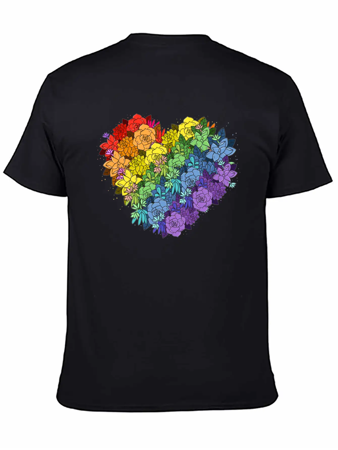 Floral Lgbt Heart Essential Unisex Summer Tee – Soft Cotton Casual Fit