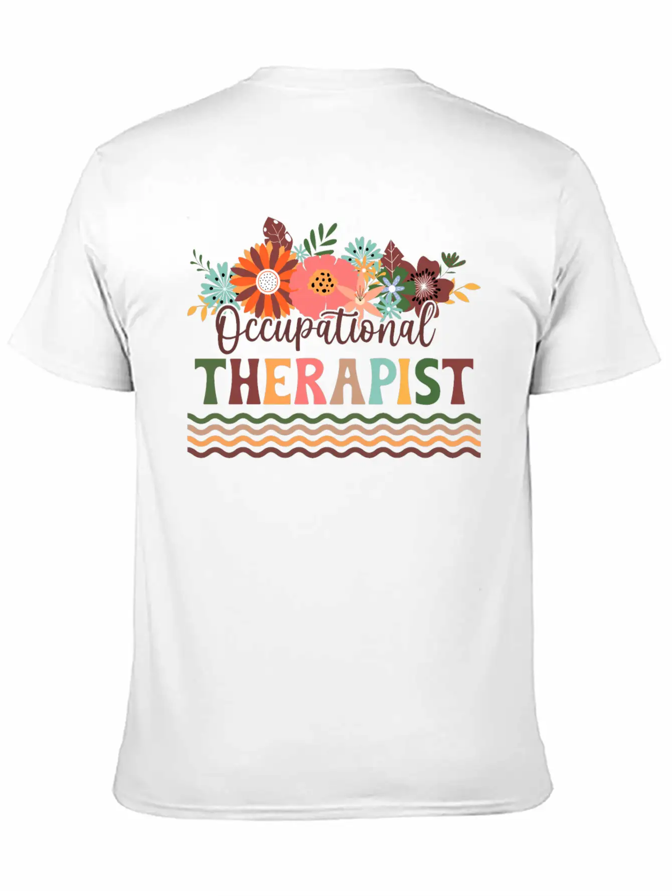Floral Occupational Therapist Basic Graphic T-Shirt – Daily Comfort In Soft Cotton