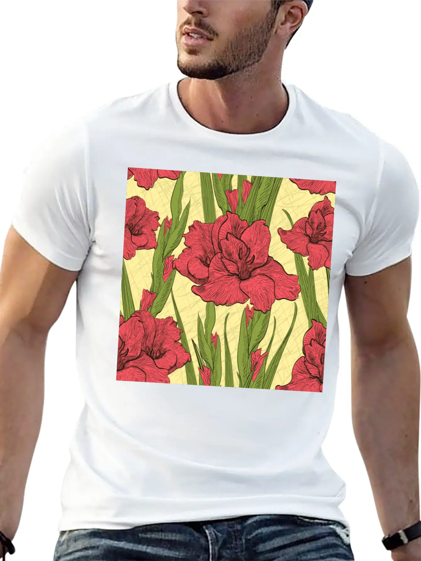 FLORAL Stylish Everyday T-Shirt – Unisex Basic Cotton Tee
