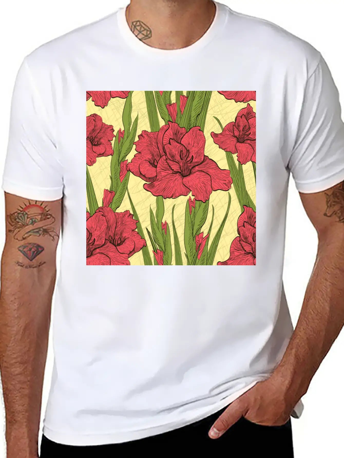 FLORAL Stylish Everyday T-Shirt – Unisex Basic Cotton Tee