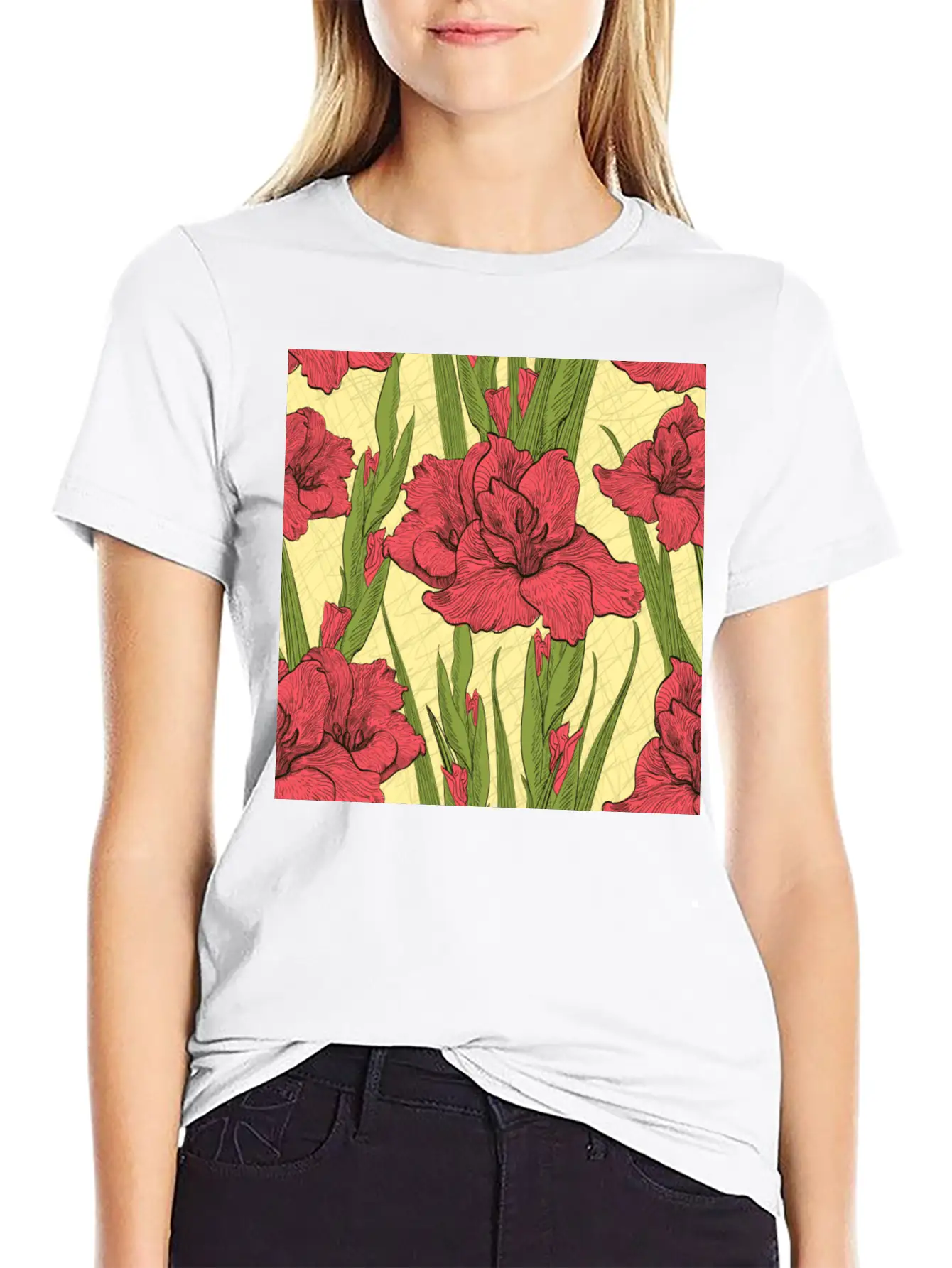 FLORAL Stylish Everyday T-Shirt – Unisex Basic Cotton Tee