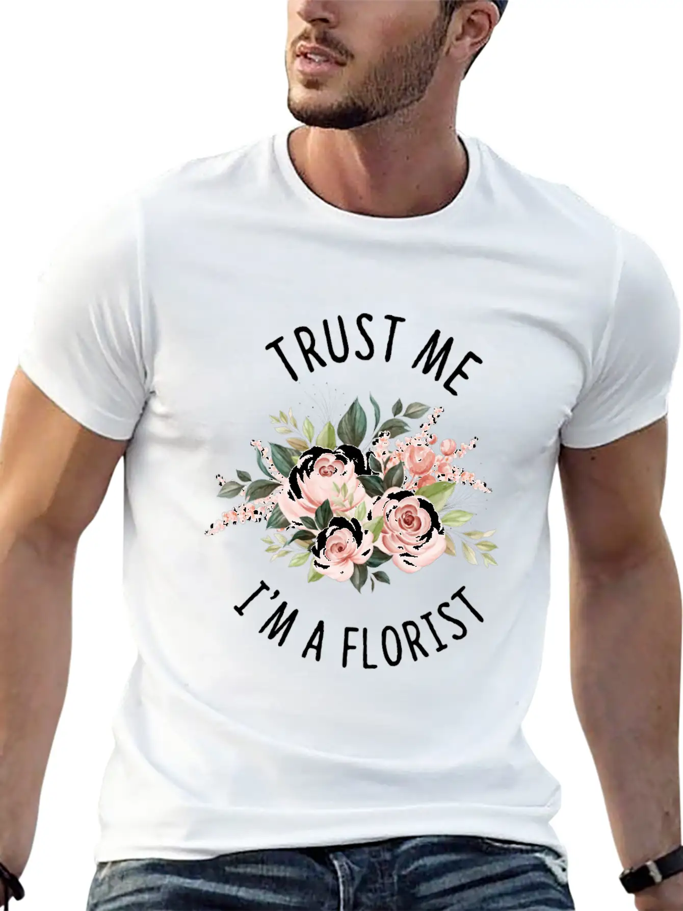 Florist Florist Flowers Flower Bouquet Essential Unisex Summer Tee – Soft Cotton Casual Fit