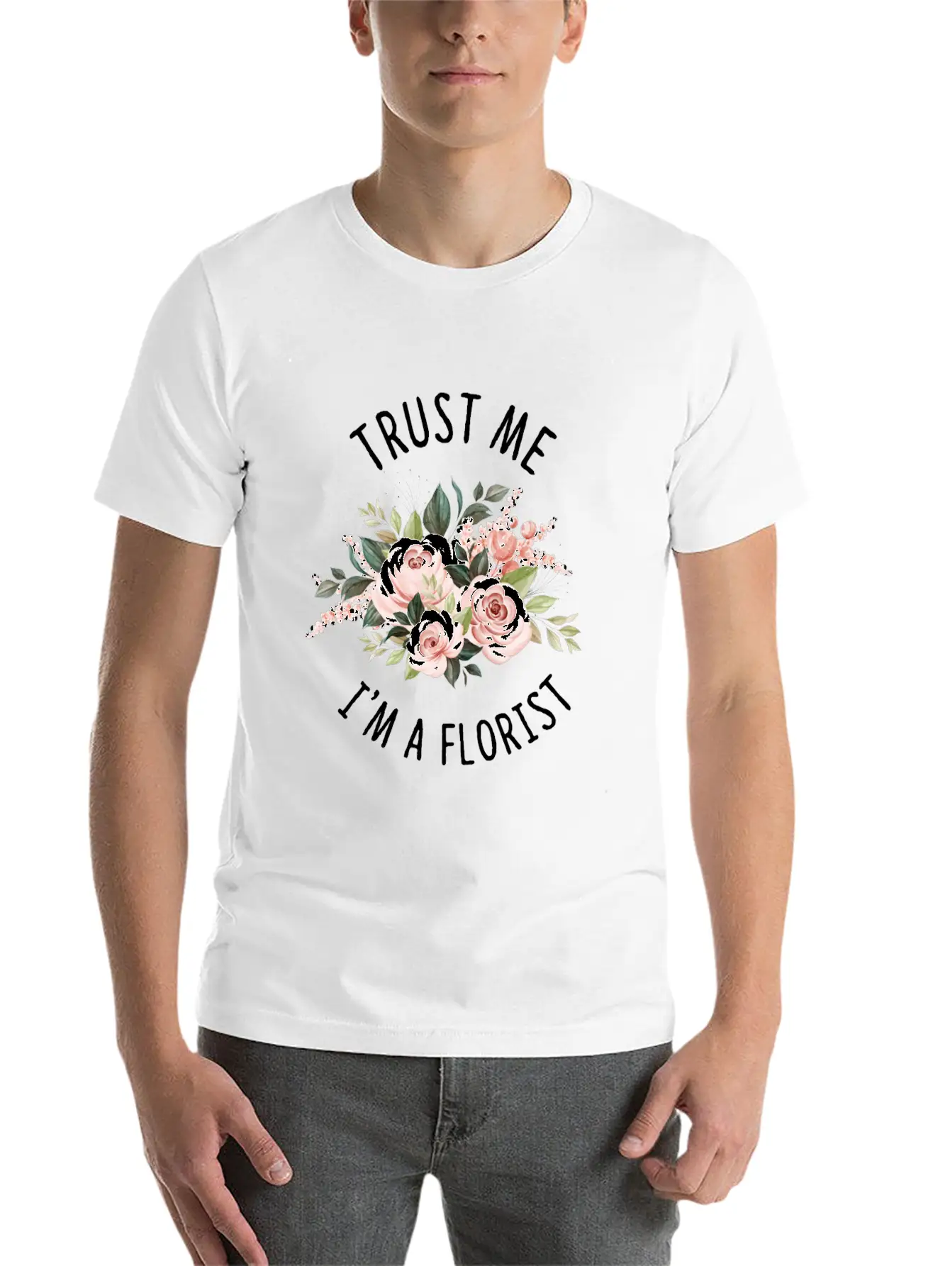 Florist Florist Flowers Flower Bouquet Essential Unisex Summer Tee – Soft Cotton Casual Fit