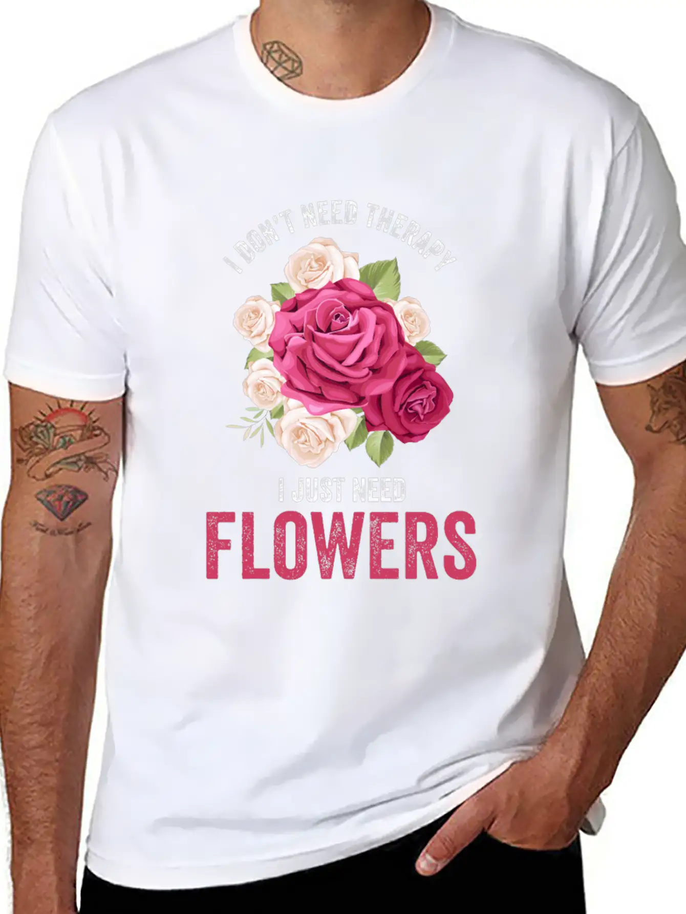 Florist Florist Flowers Flower Bouquet Unisex Short Sleeve Soft Cotton T-Shirt – Casual Everyday Wear