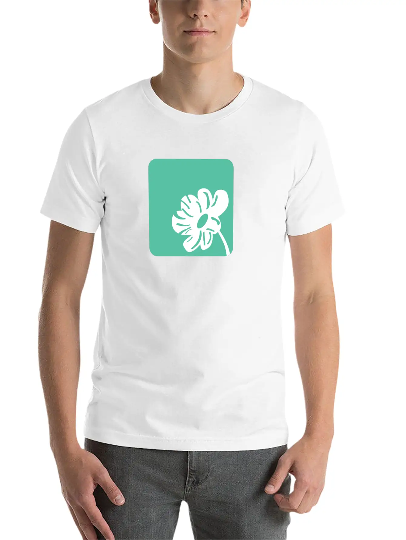 FLOWER 100% NATURAL ORGANIC BIO Unisex Short Sleeve Soft Cotton T-Shirt – Casual Everyday Wear