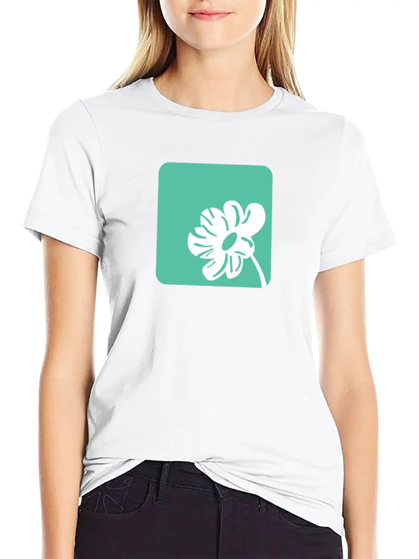 FLOWER 100% NATURAL ORGANIC BIO Unisex Short Sleeve Soft Cotton T-Shirt – Casual Everyday Wear