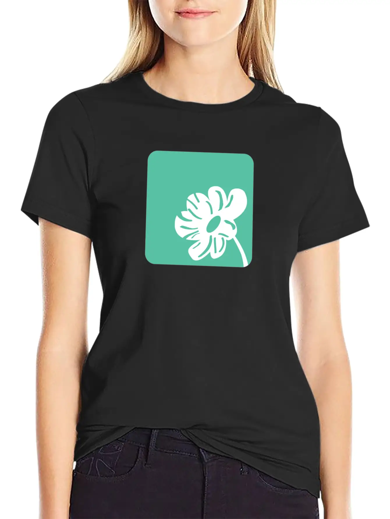 FLOWER 100% NATURAL ORGANIC BIO Unisex Short Sleeve Soft Cotton T-Shirt – Casual Everyday Wear