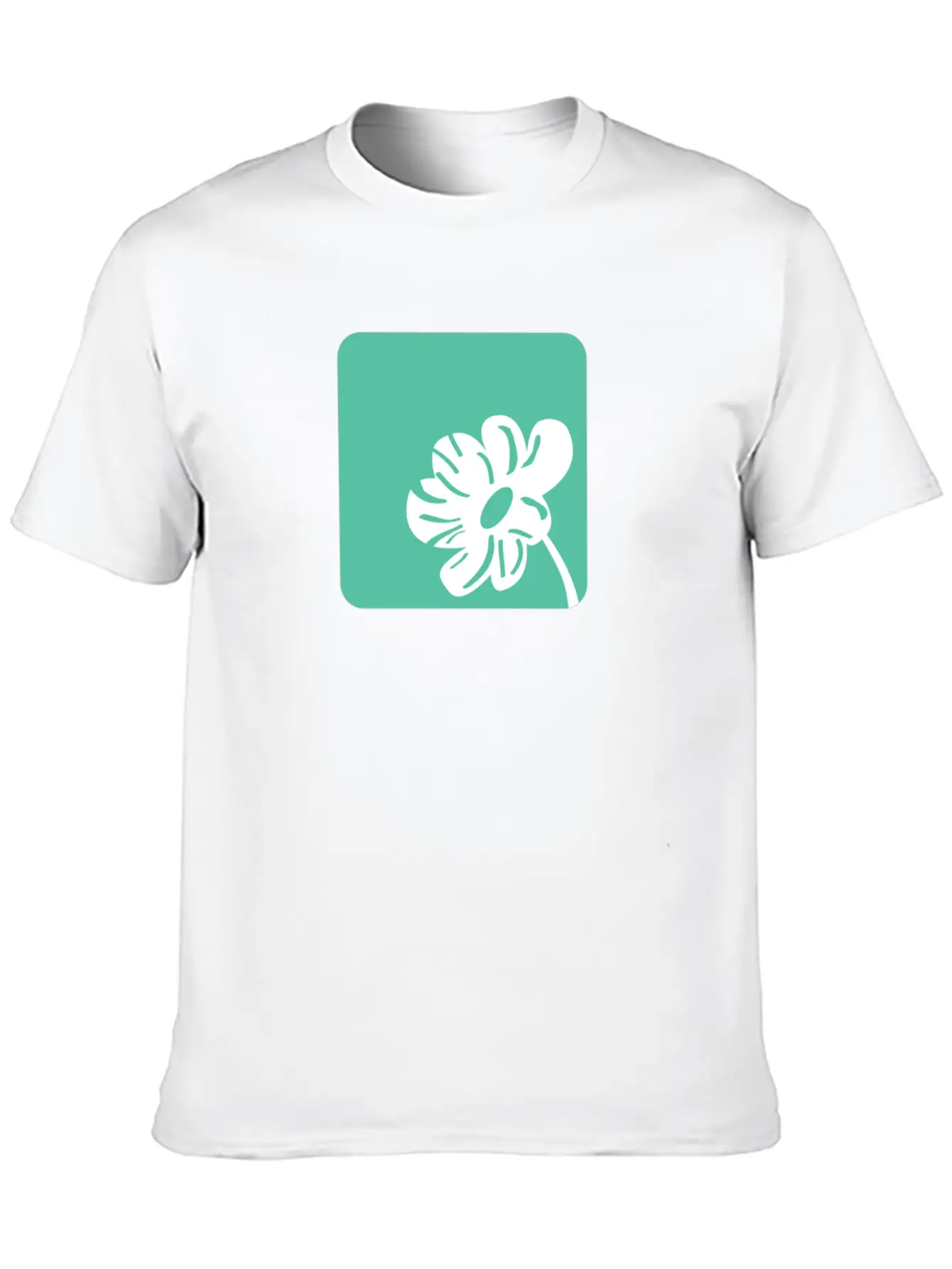 FLOWER 100% NATURAL ORGANIC BIO Unisex Short Sleeve Soft Cotton T-Shirt – Casual Everyday Wear