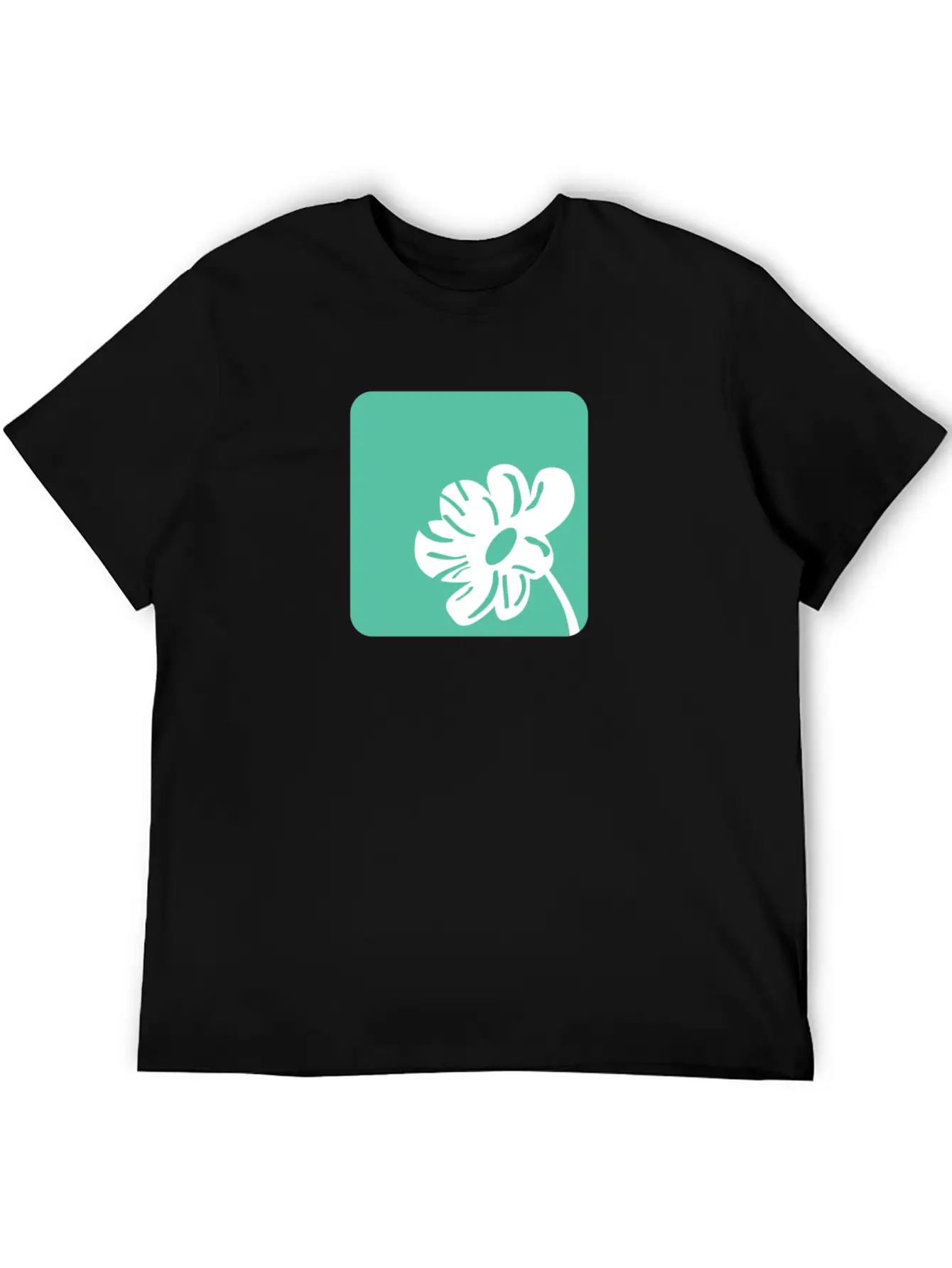 FLOWER 100% NATURAL ORGANIC BIO Unisex Short Sleeve Soft Cotton T-Shirt – Casual Everyday Wear