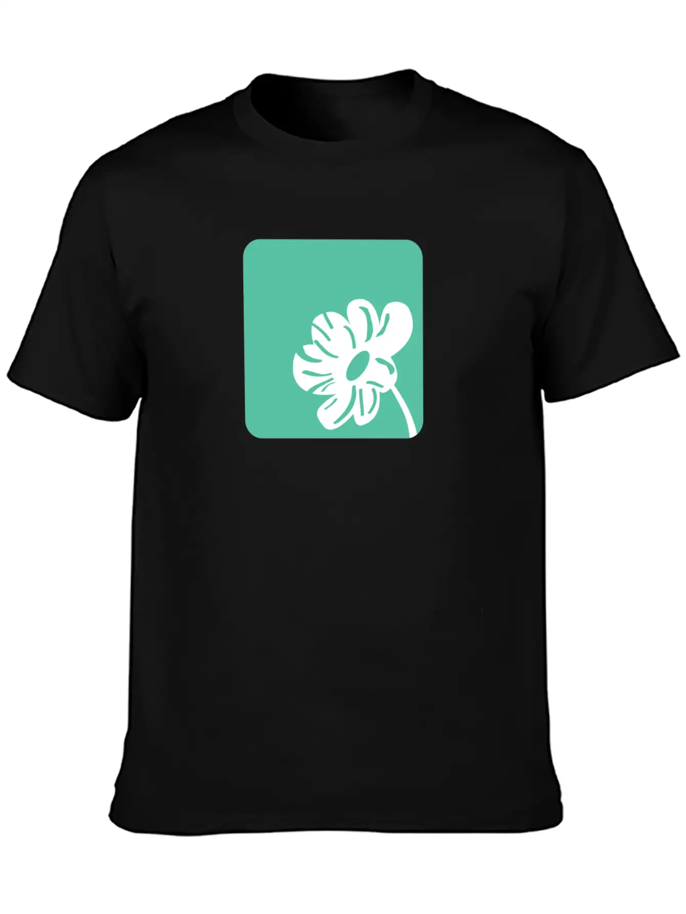 FLOWER 100% NATURAL ORGANIC BIO Unisex Short Sleeve Soft Cotton T-Shirt – Casual Everyday Wear