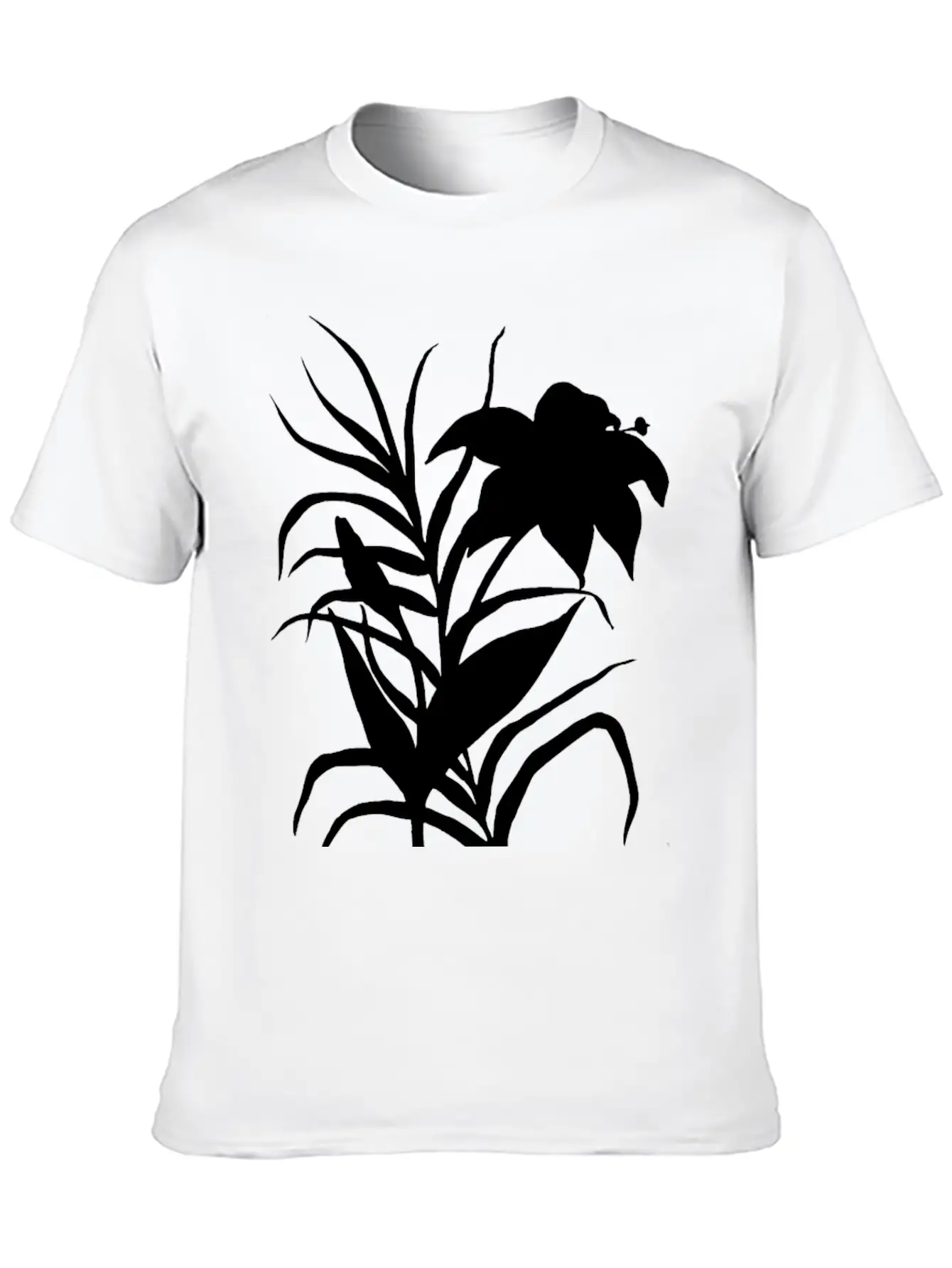 Flower 3 (silhouette) Stylish Everyday T-Shirt – Unisex Basic Cotton Tee