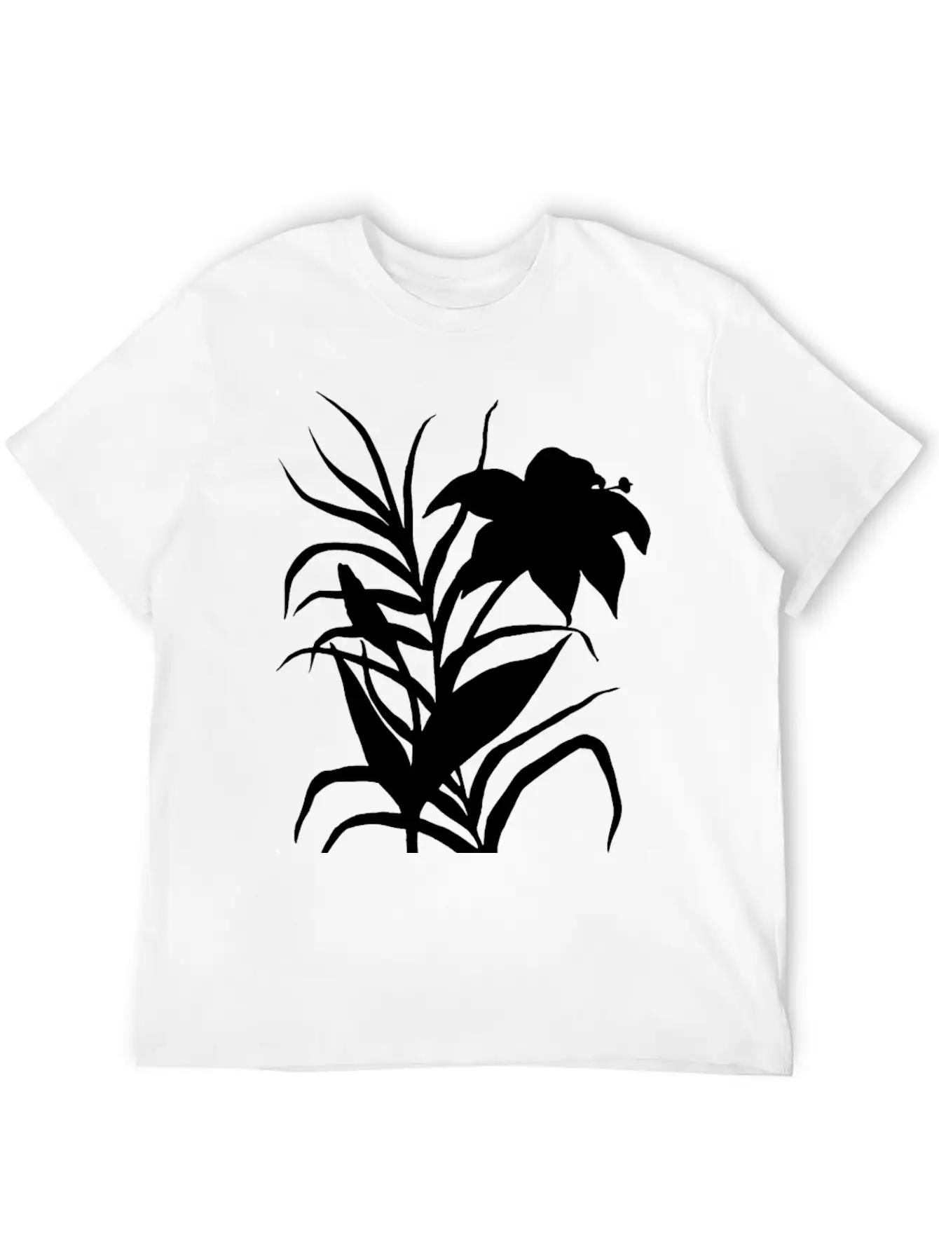 Flower 3 (silhouette) Stylish Everyday T-Shirt – Unisex Basic Cotton Tee