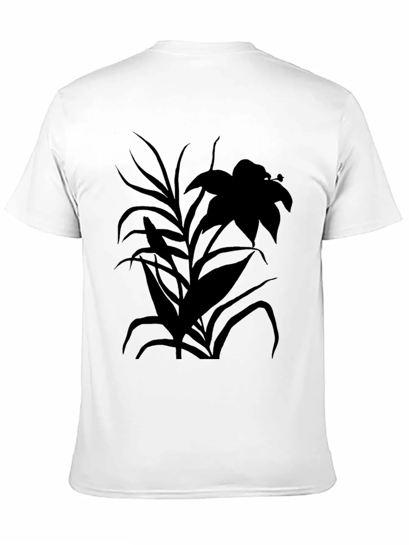 Flower 3 (silhouette) Stylish Everyday T-Shirt – Unisex Basic Cotton Tee