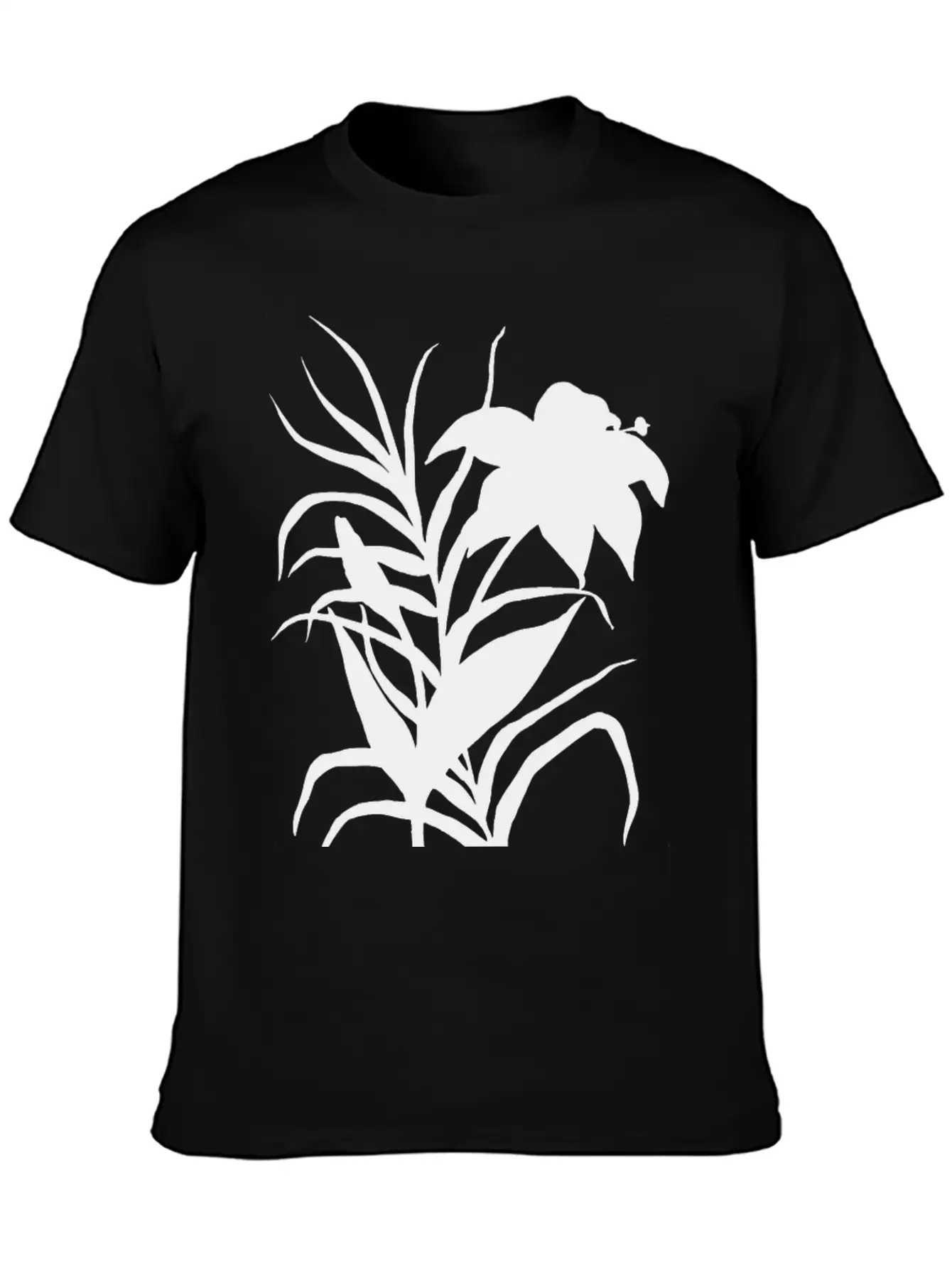 Flower 3 (silhouette) Stylish Everyday T-Shirt – Unisex Basic Cotton Tee