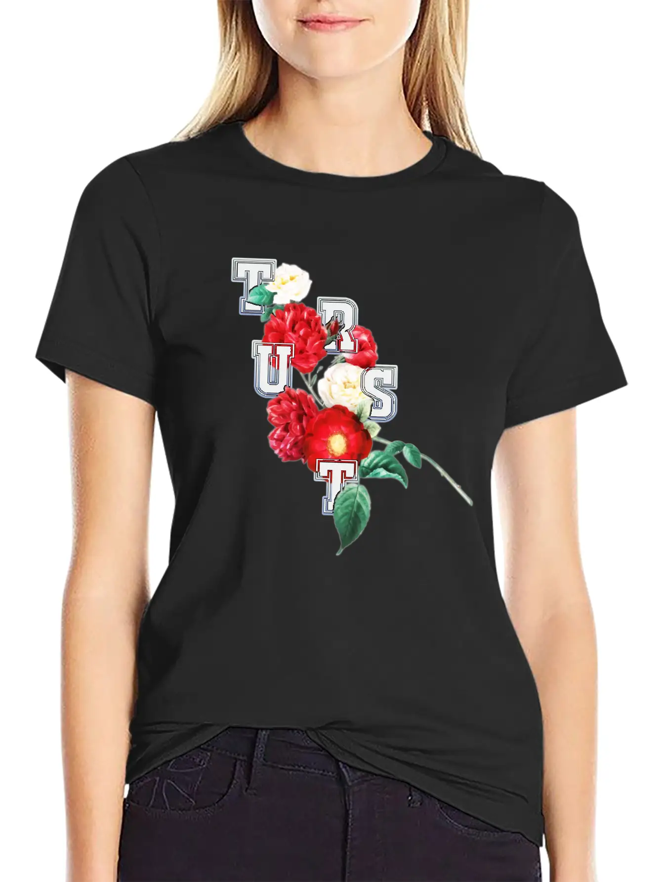 Flower And Trust Stylish Everyday T-Shirt – Unisex Basic Cotton Tee