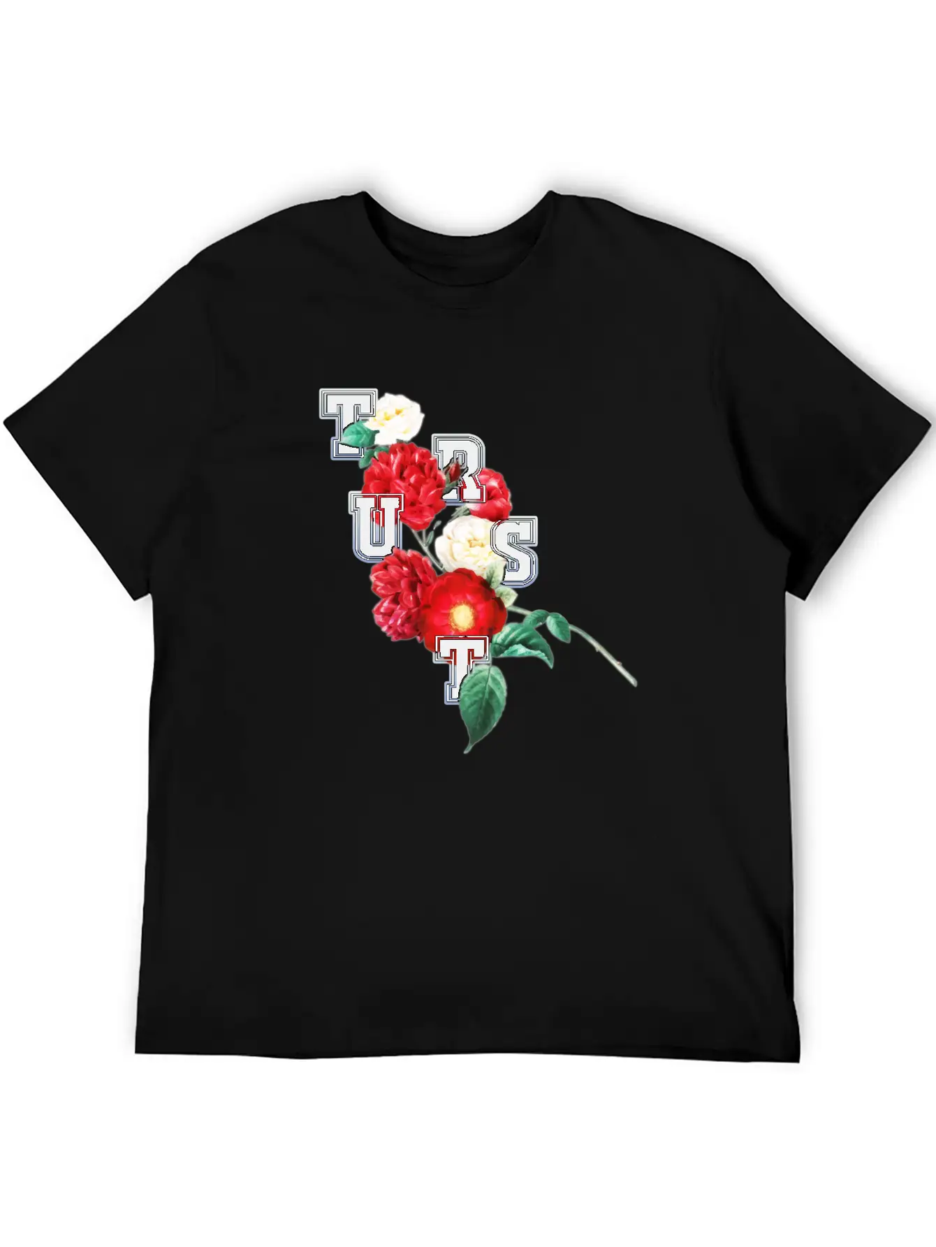 Flower And Trust Stylish Everyday T-Shirt – Unisex Basic Cotton Tee