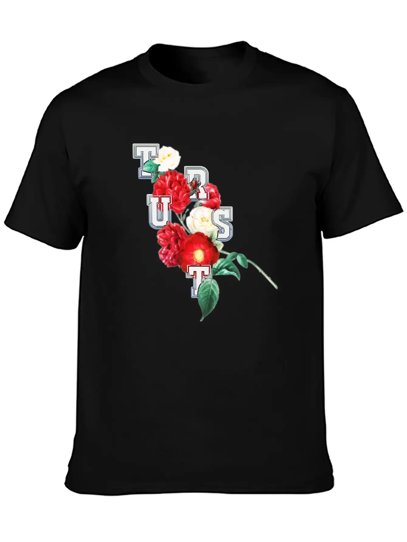 Flower And Trust Stylish Everyday T-Shirt – Unisex Basic Cotton Tee