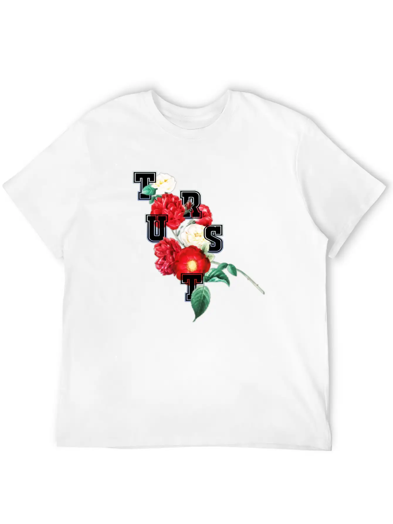 Flower And Trust Stylish Everyday T-Shirt – Unisex Basic Cotton Tee