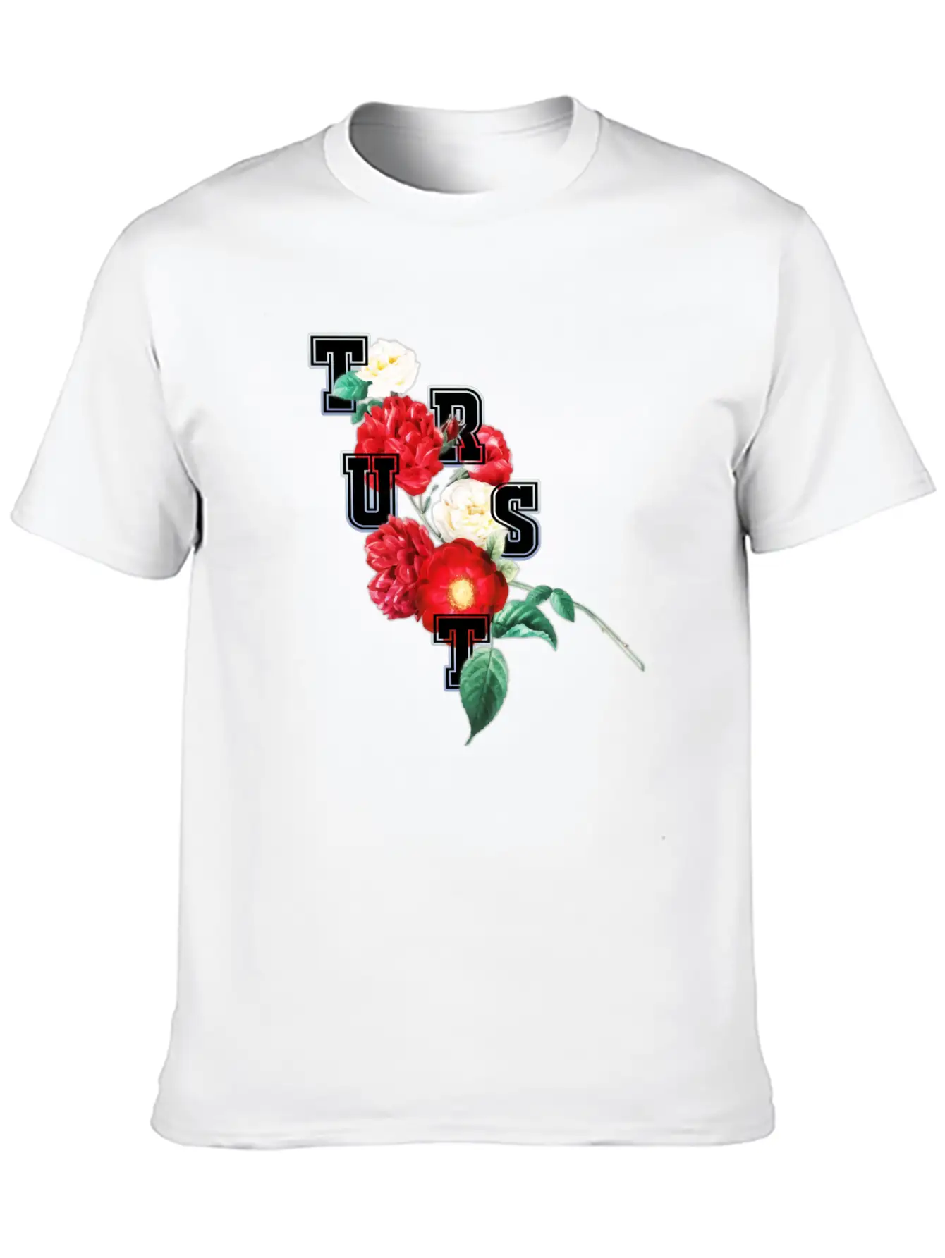 Flower And Trust Stylish Everyday T-Shirt – Unisex Basic Cotton Tee