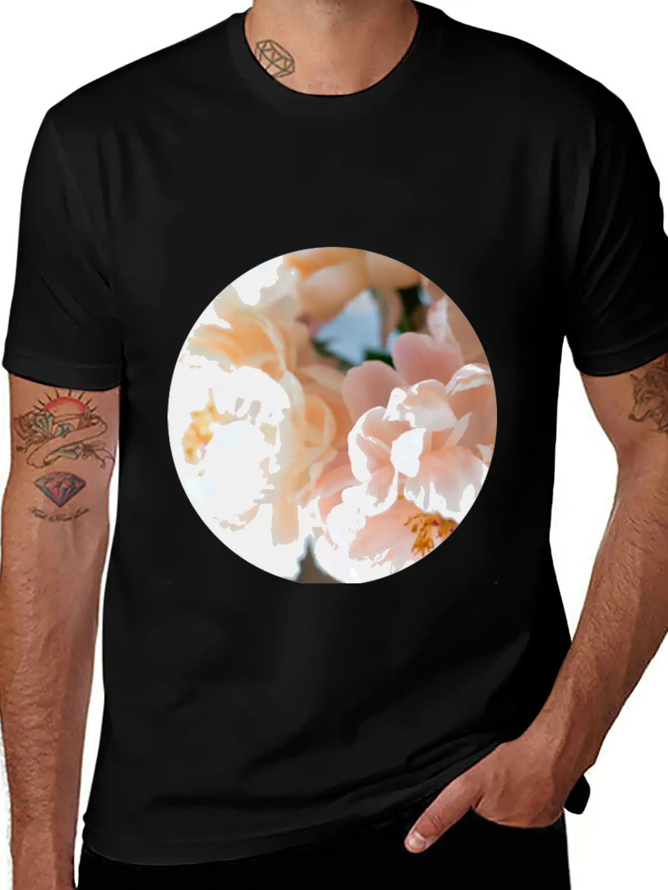 Flower Circle Stylish Everyday T-Shirt – Unisex Basic Cotton Tee