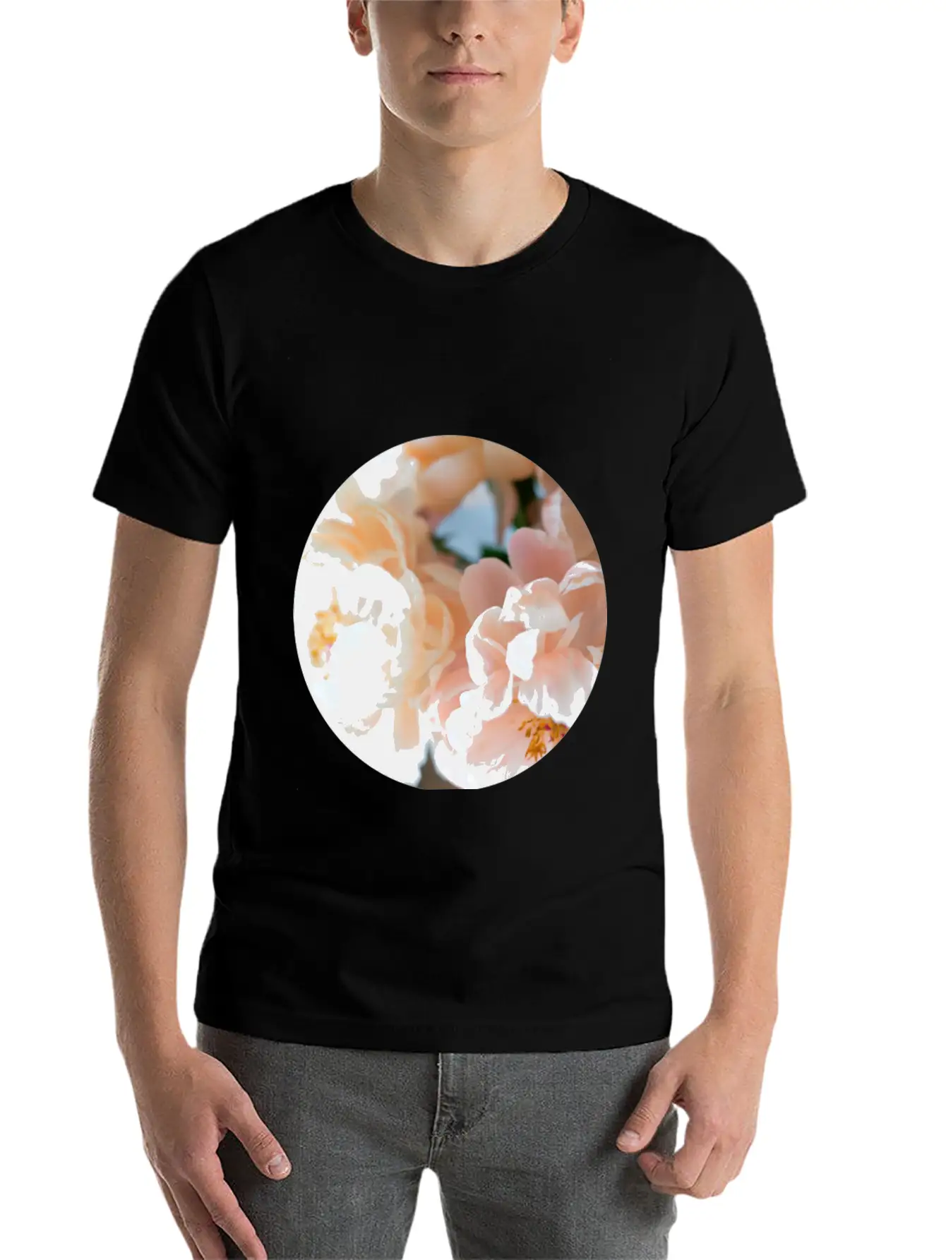 Flower Circle Stylish Everyday T-Shirt – Unisex Basic Cotton Tee