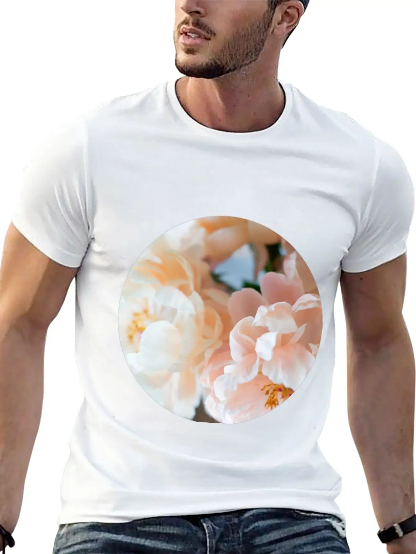 Flower Circle Stylish Everyday T-Shirt – Unisex Basic Cotton Tee