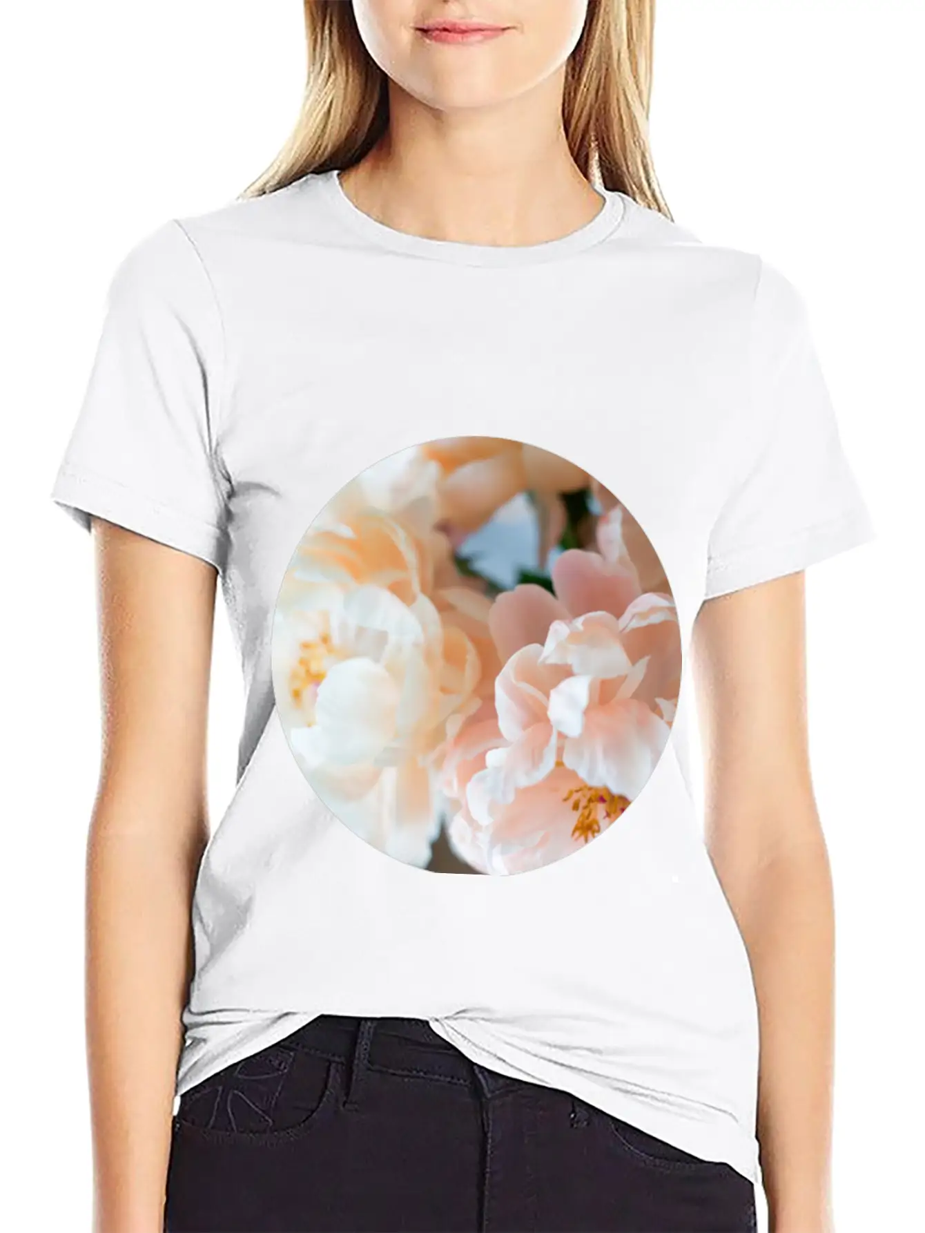 Flower Circle Stylish Everyday T-Shirt – Unisex Basic Cotton Tee