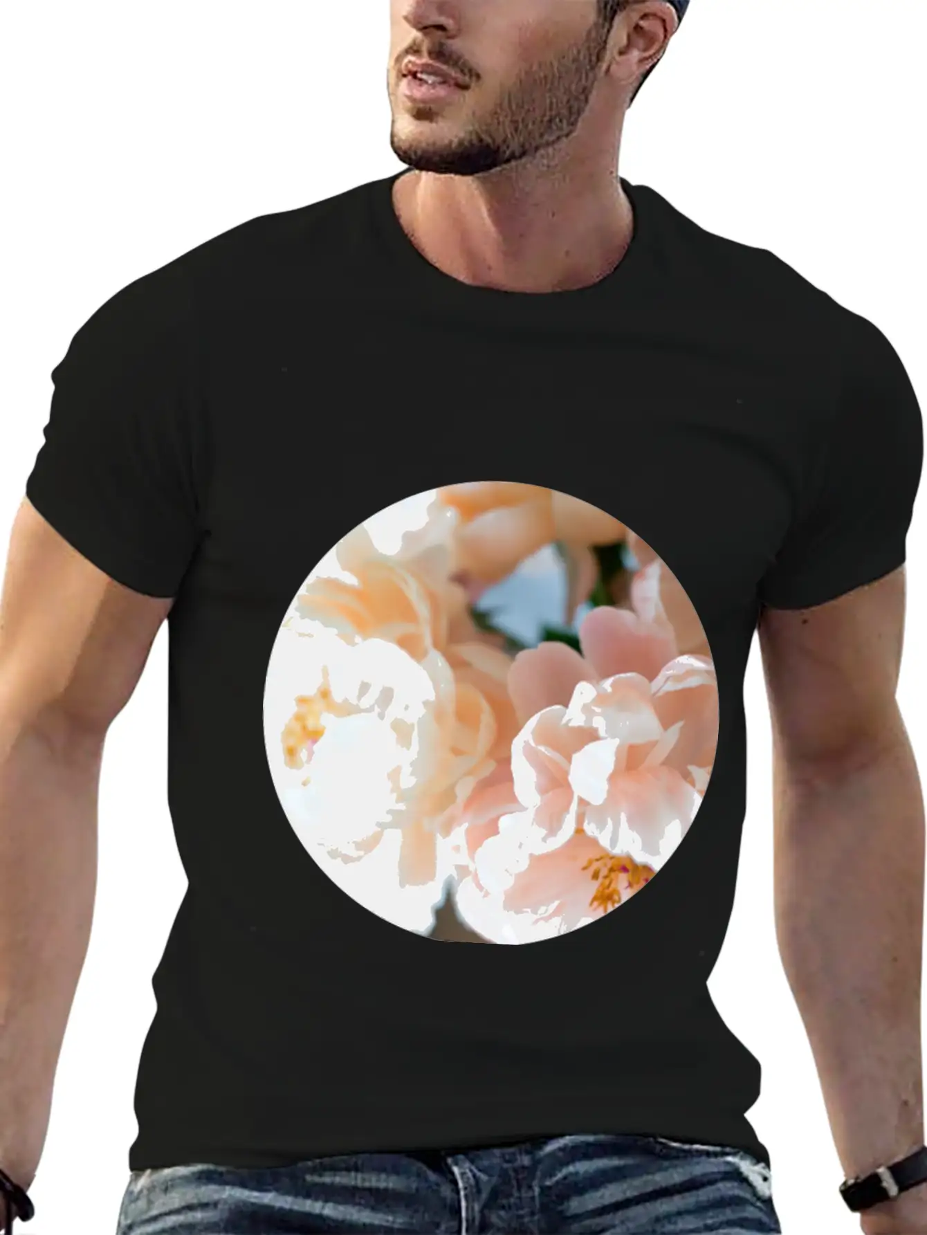 Flower Circle Stylish Everyday T-Shirt – Unisex Basic Cotton Tee