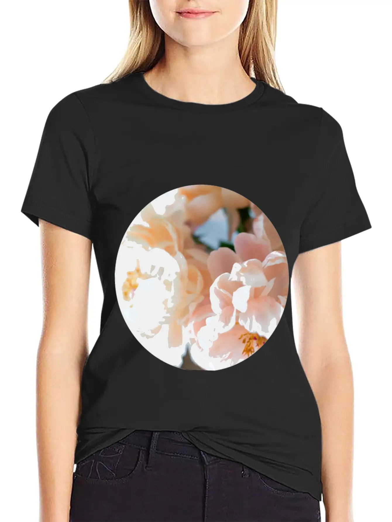 Flower Circle Stylish Everyday T-Shirt – Unisex Basic Cotton Tee