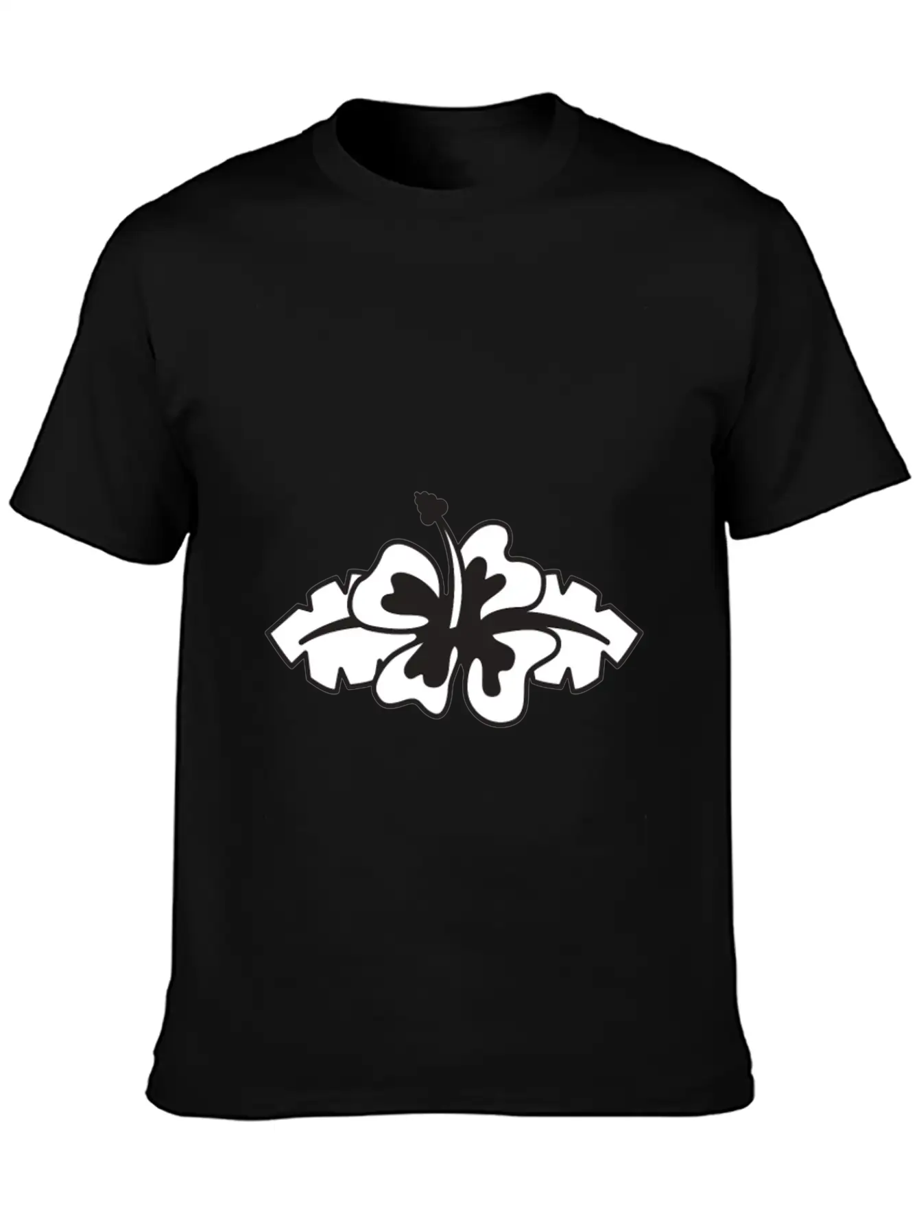 Flower Comfortable Minimalist Graphic Tee – Summer Style Essential
