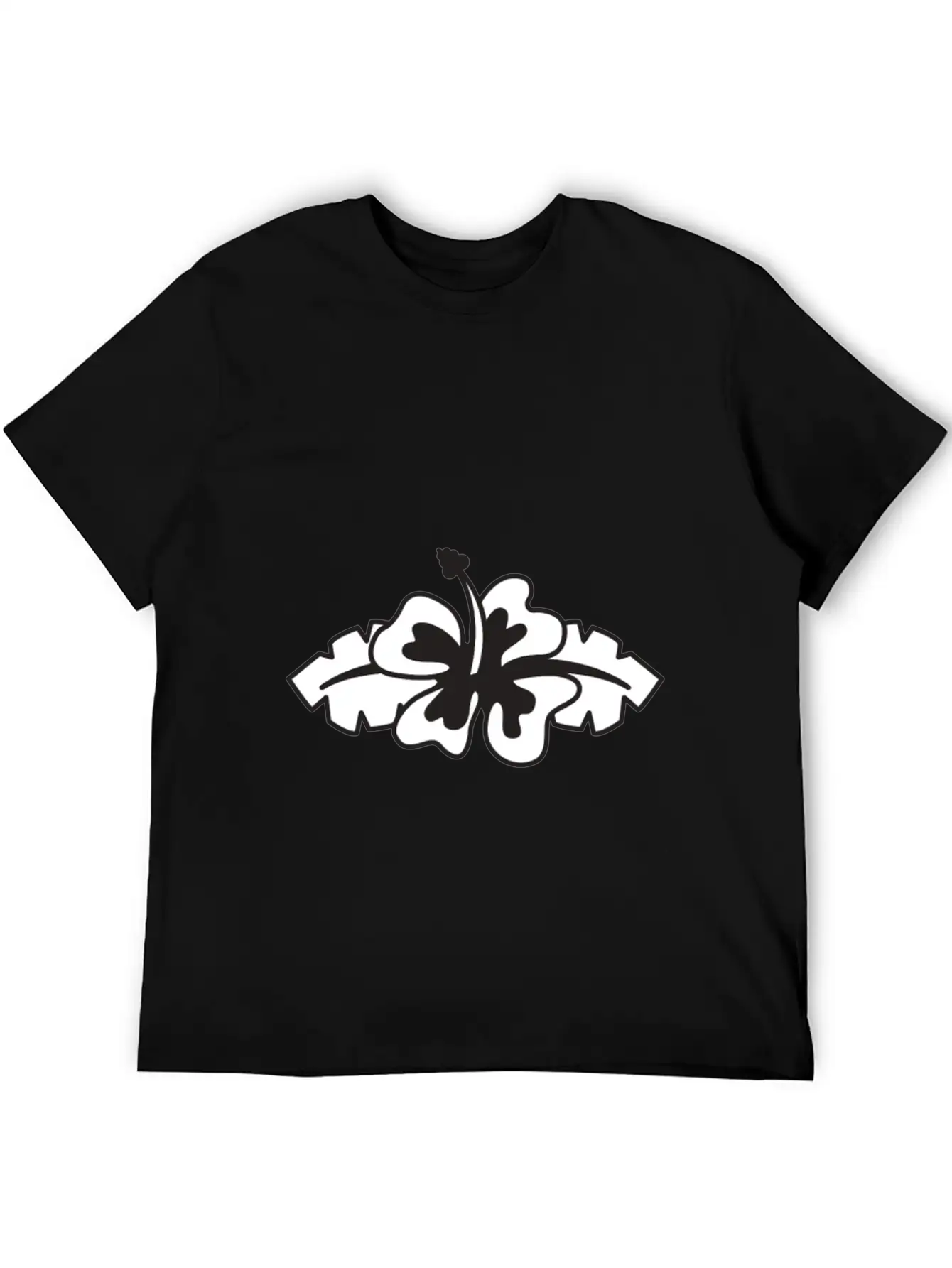 Flower Comfortable Minimalist Graphic Tee – Summer Style Essential
