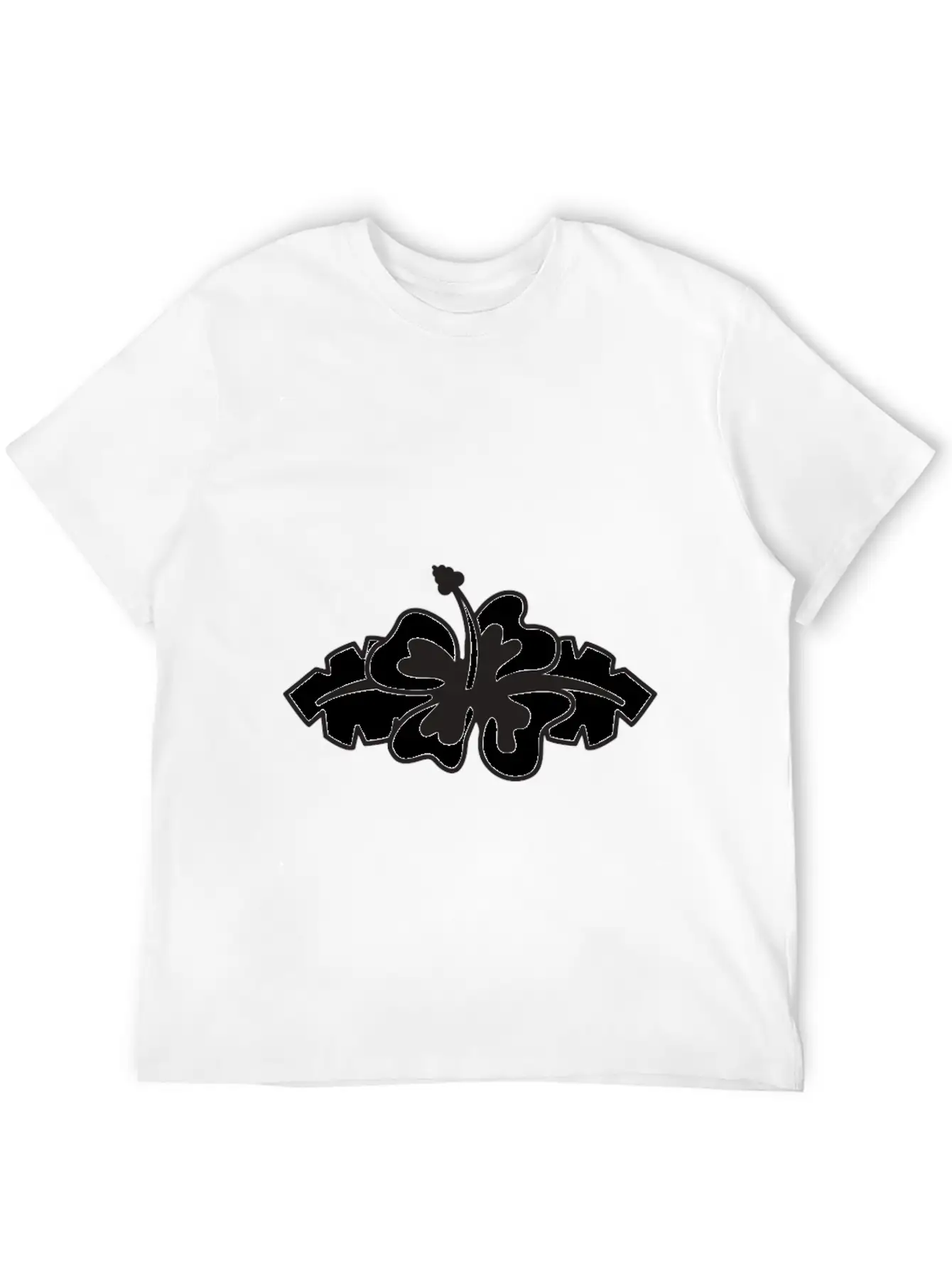 Flower Comfortable Minimalist Graphic Tee – Summer Style Essential