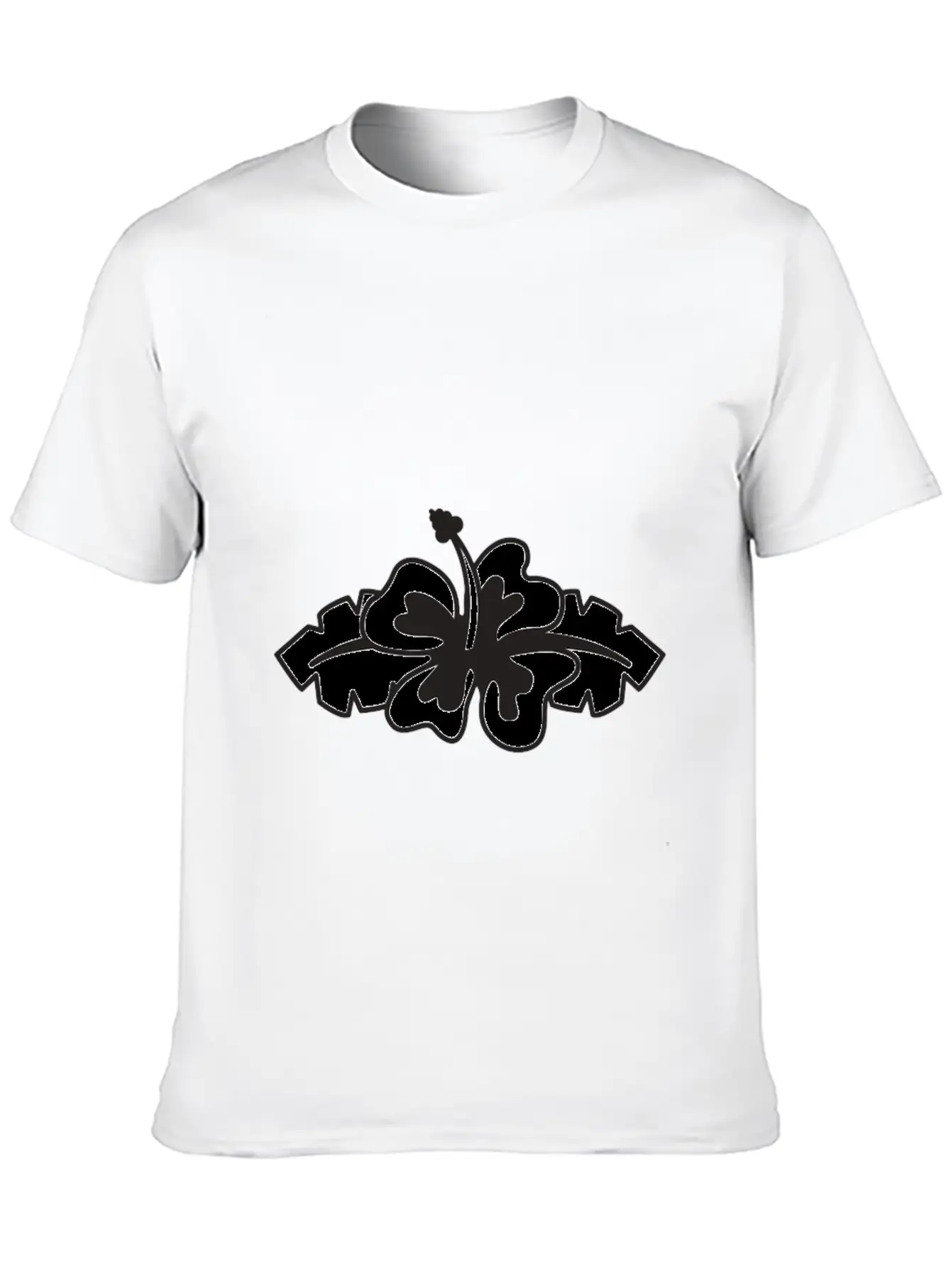 Flower Comfortable Minimalist Graphic Tee – Summer Style Essential