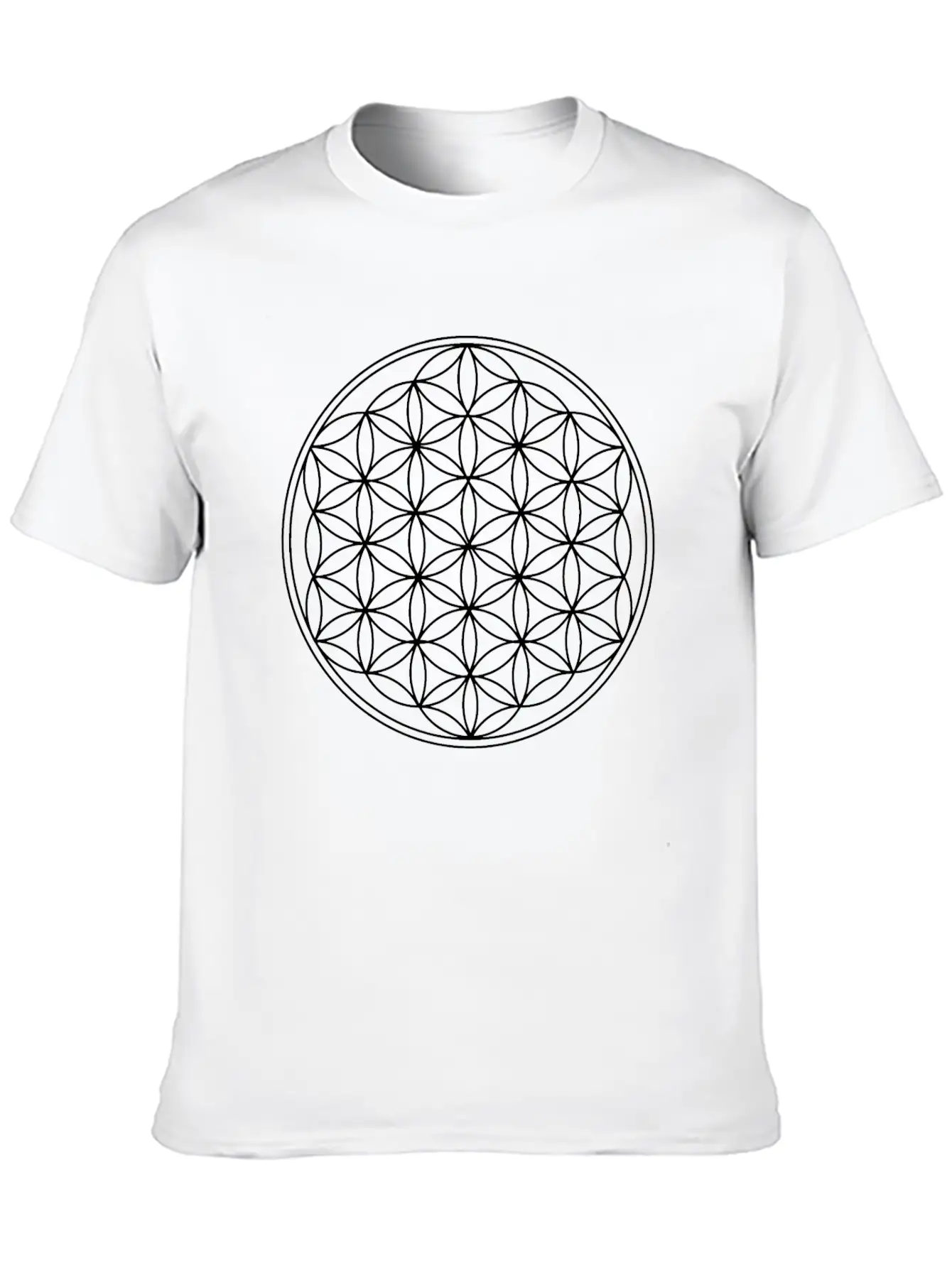 Flower Of Life Creation Basic Graphic T-Shirt – Daily Comfort In Soft Cotton