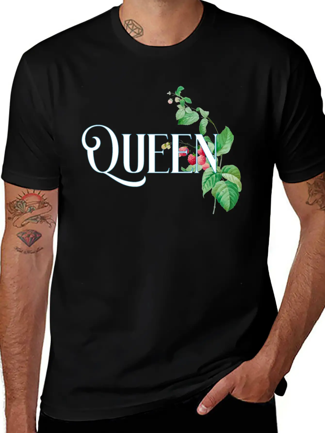 Flower Queen Couple Basic Graphic T-Shirt – Daily Comfort In Soft Cotton