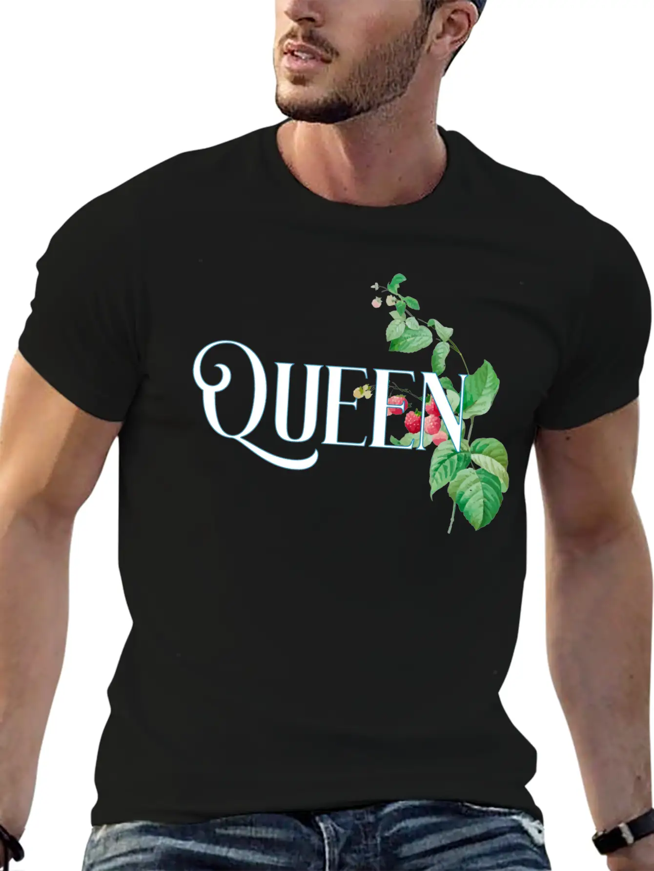 Flower Queen Couple Basic Graphic T-Shirt – Daily Comfort In Soft Cotton