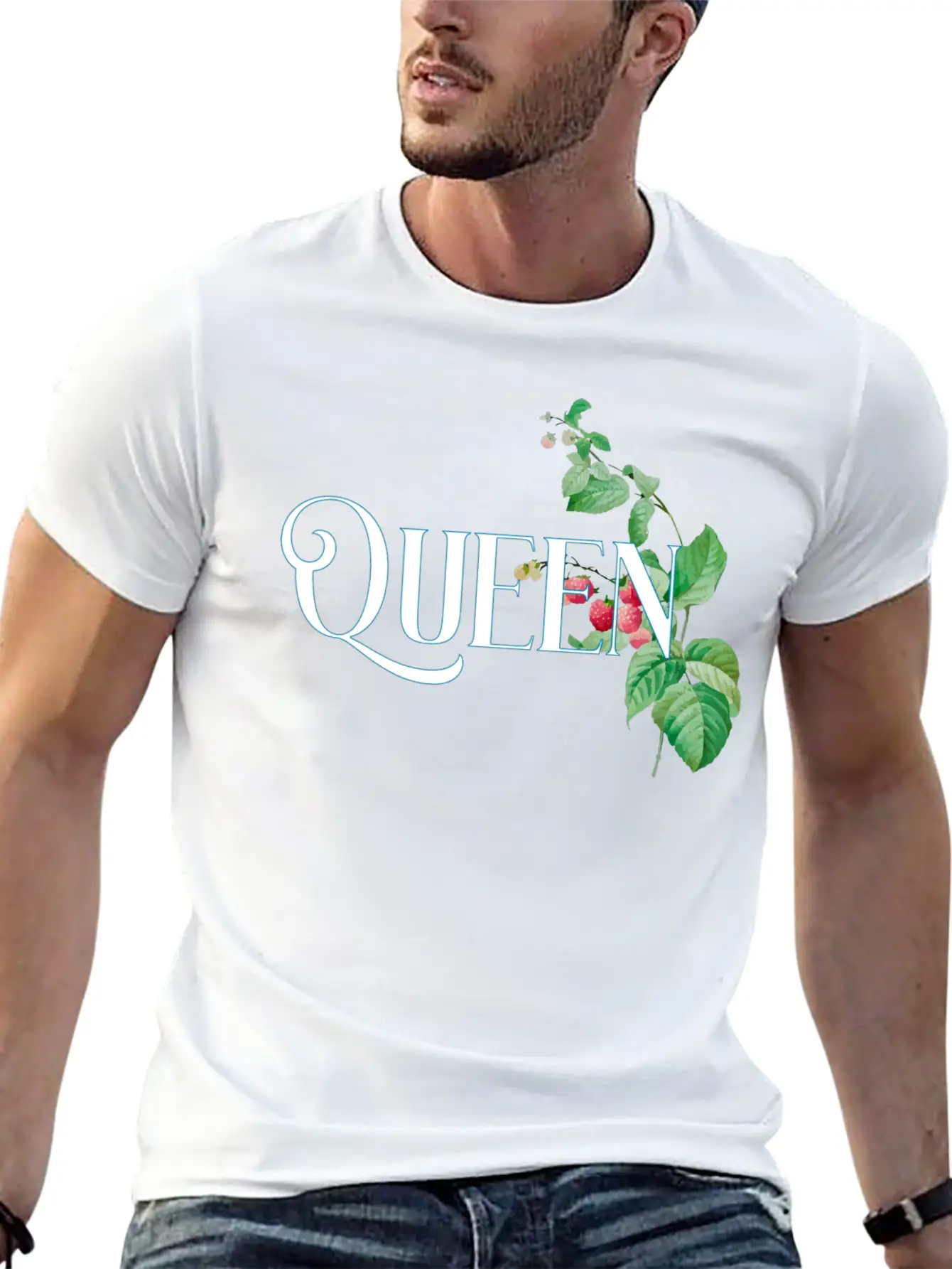 Flower Queen Couple Basic Graphic T-Shirt – Daily Comfort In Soft Cotton