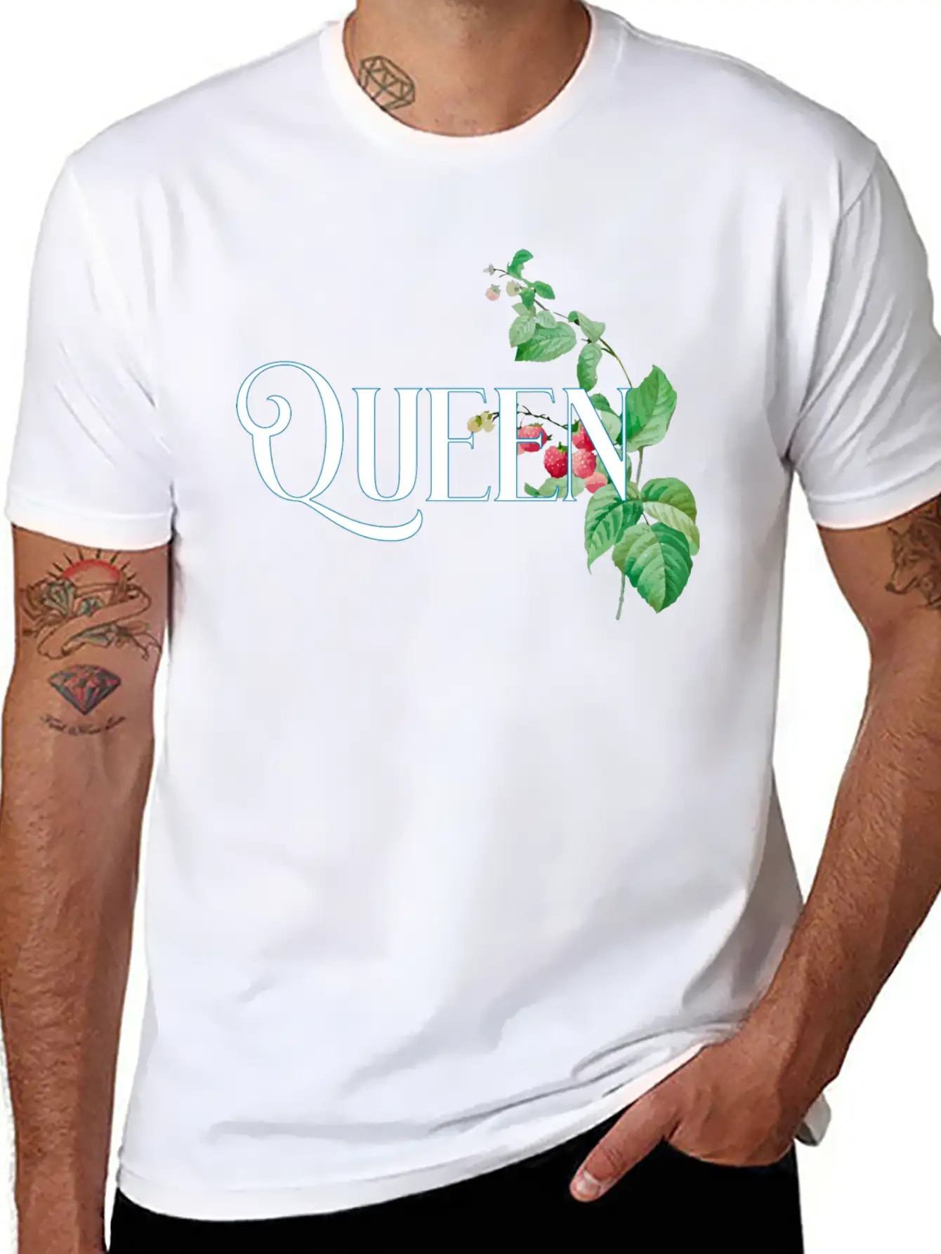 Flower Queen Couple Basic Graphic T-Shirt – Daily Comfort In Soft Cotton