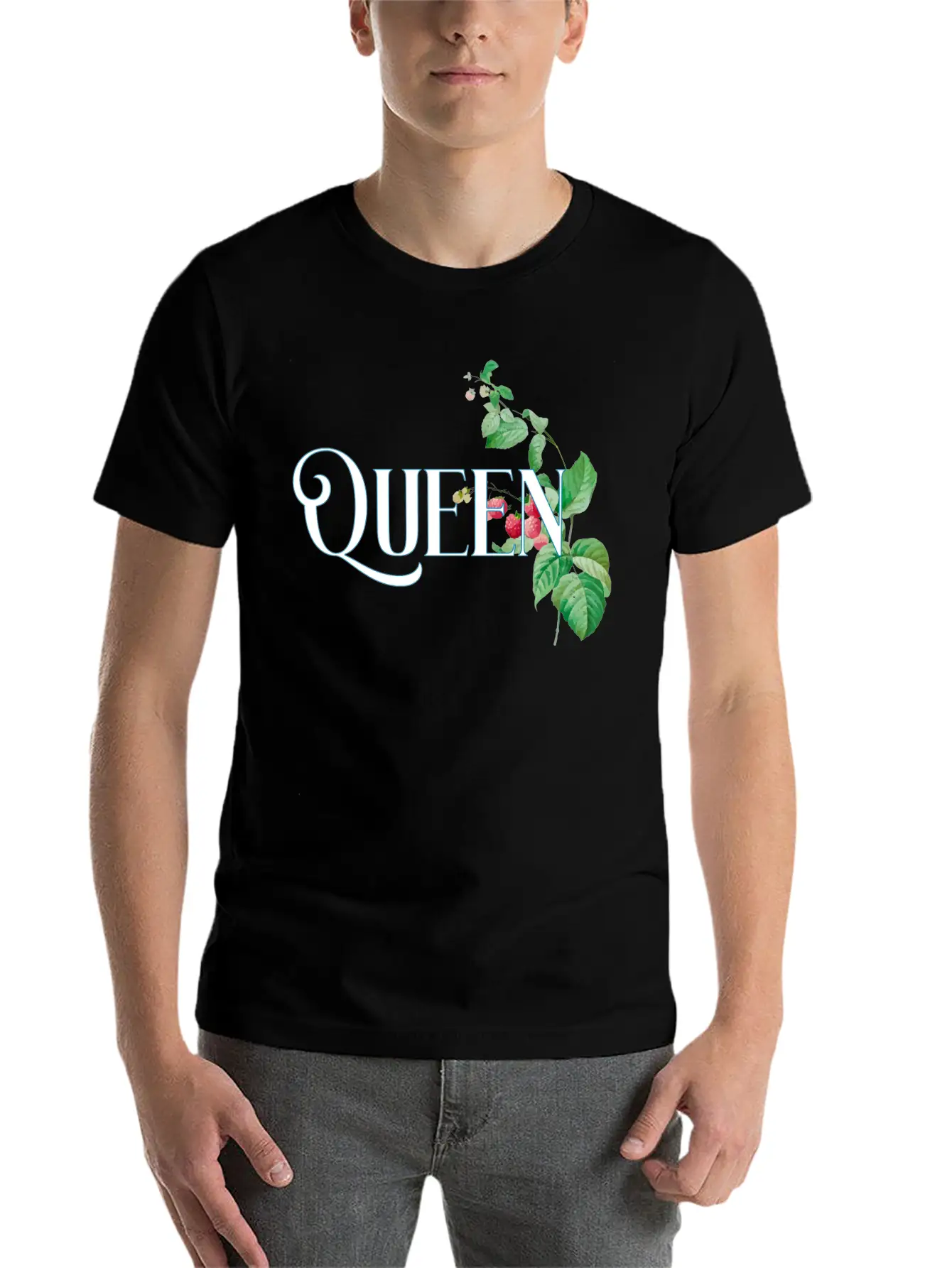 Flower Queen Couple Basic Graphic T-Shirt – Daily Comfort In Soft Cotton