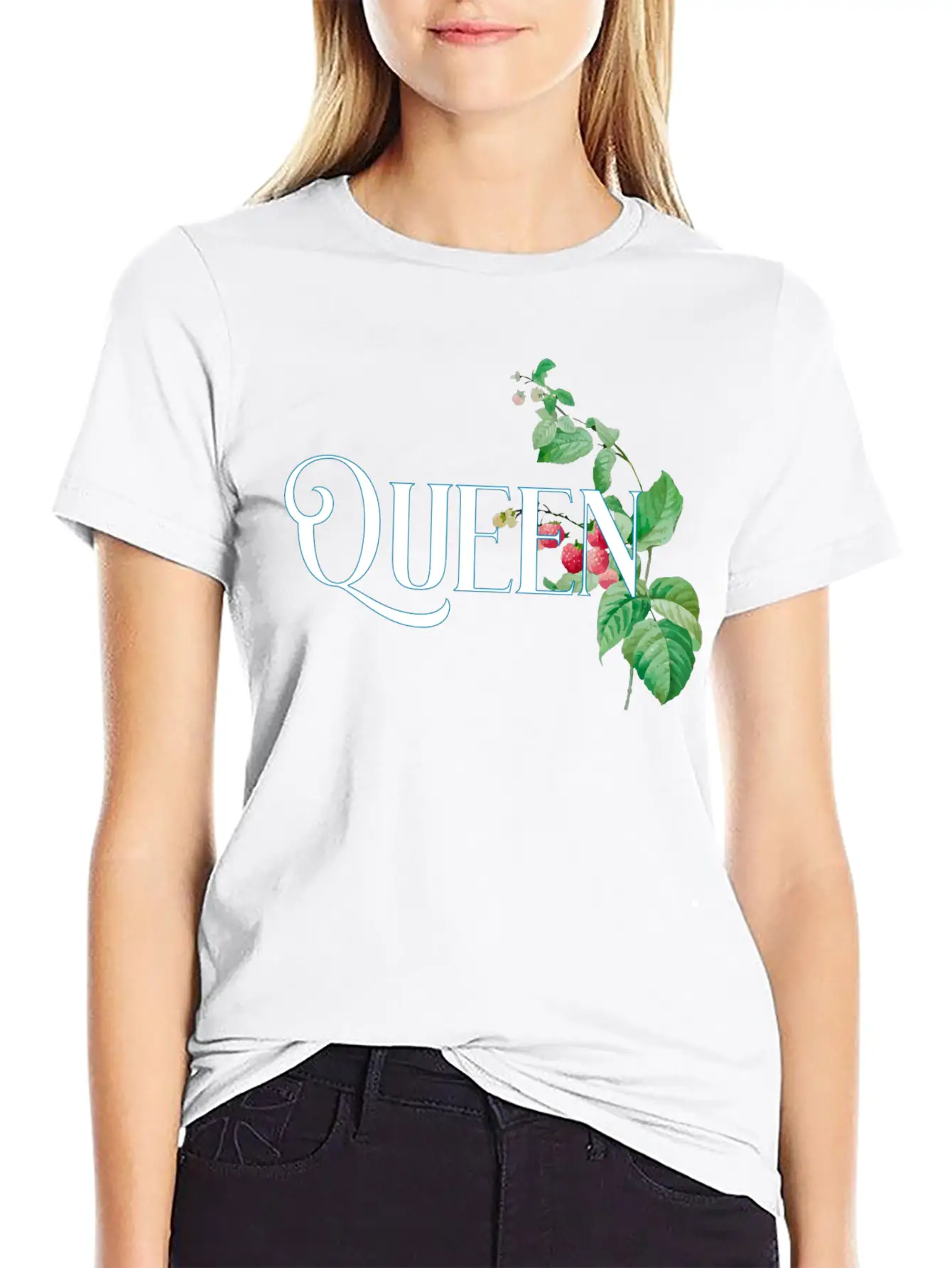 Flower Queen Couple Basic Graphic T-Shirt – Daily Comfort In Soft Cotton