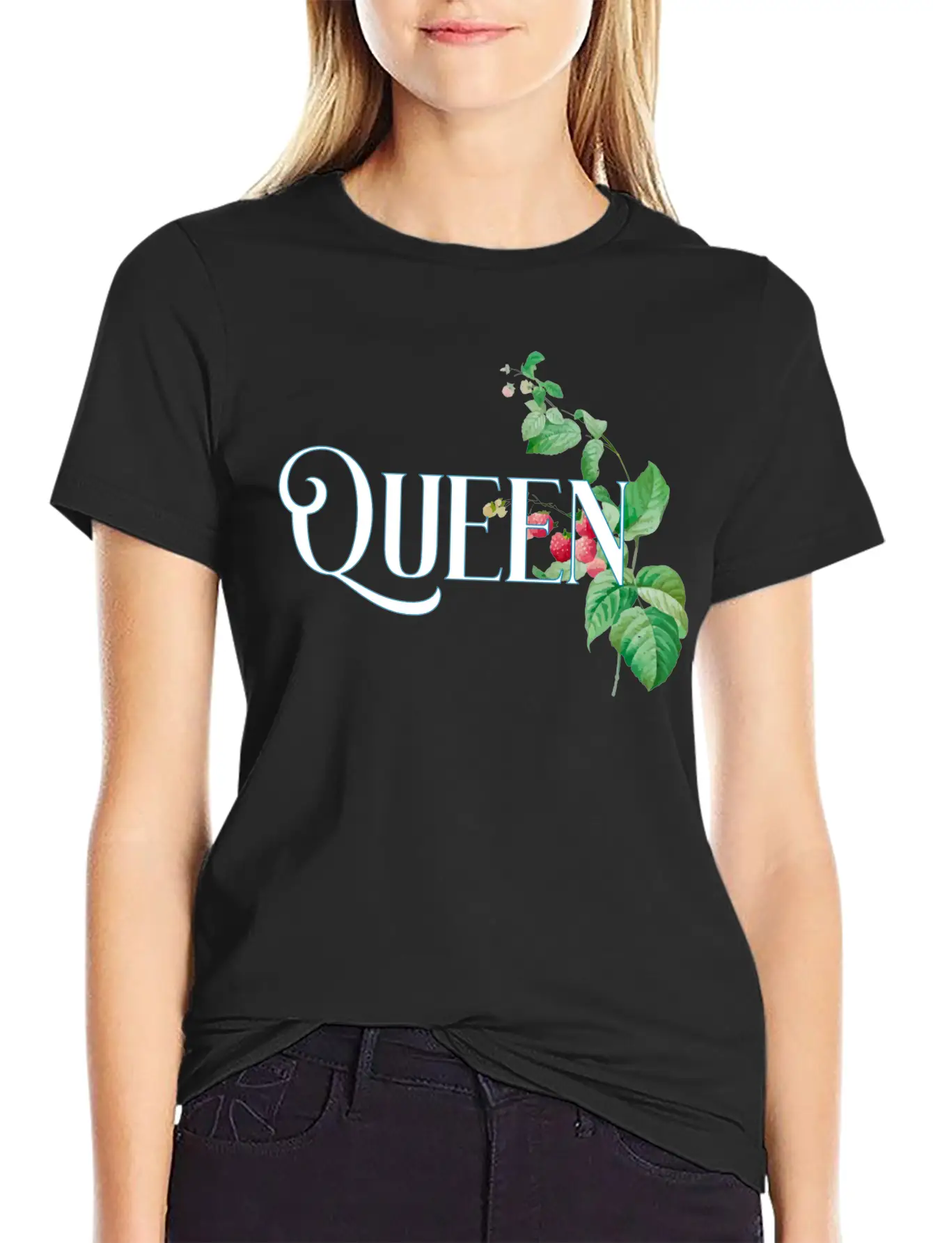 Flower Queen Couple Basic Graphic T-Shirt – Daily Comfort In Soft Cotton