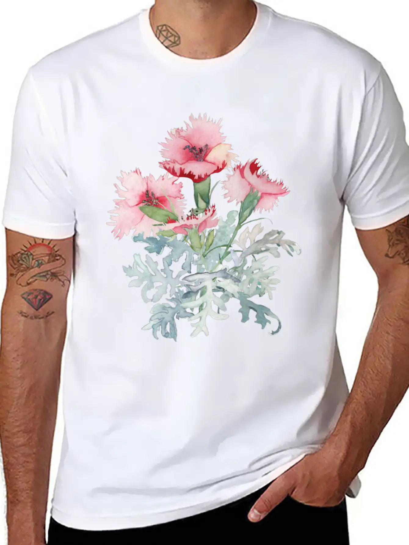 Flowers Essential Unisex Summer Tee – Soft Cotton Casual Fit