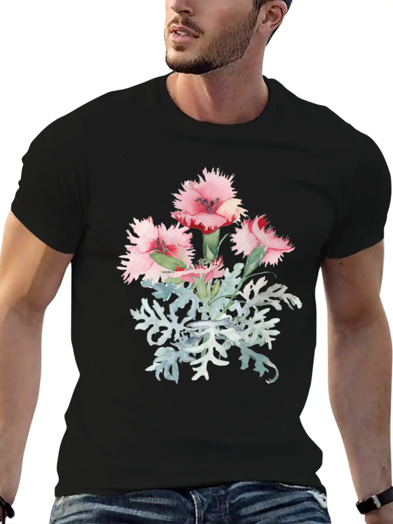 Flowers Essential Unisex Summer Tee – Soft Cotton Casual Fit