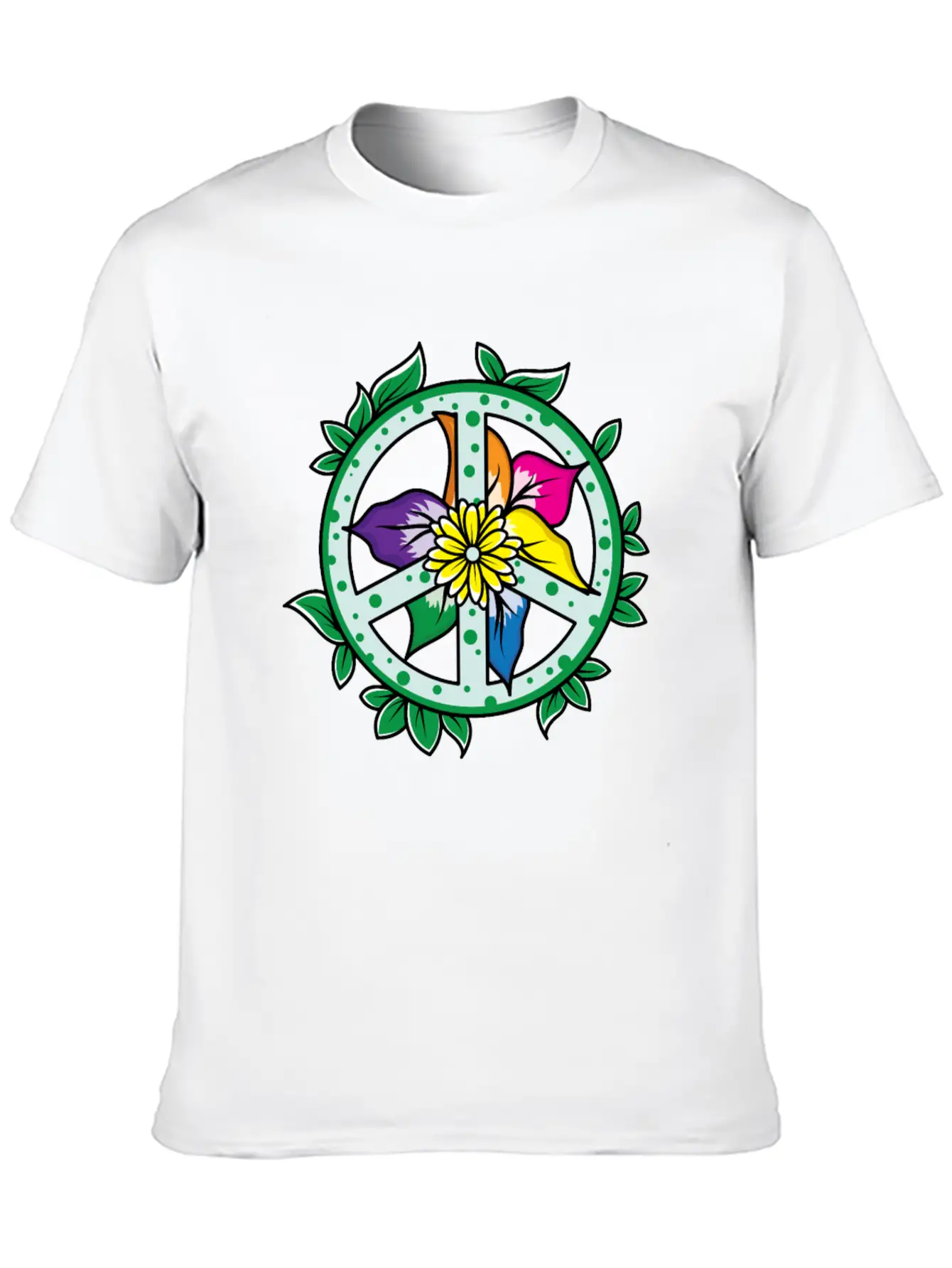 Flowers Leaves Flower Petals Garden Plants Peace Relaxed Everyday Tee – Lightweight And Durable Cotton