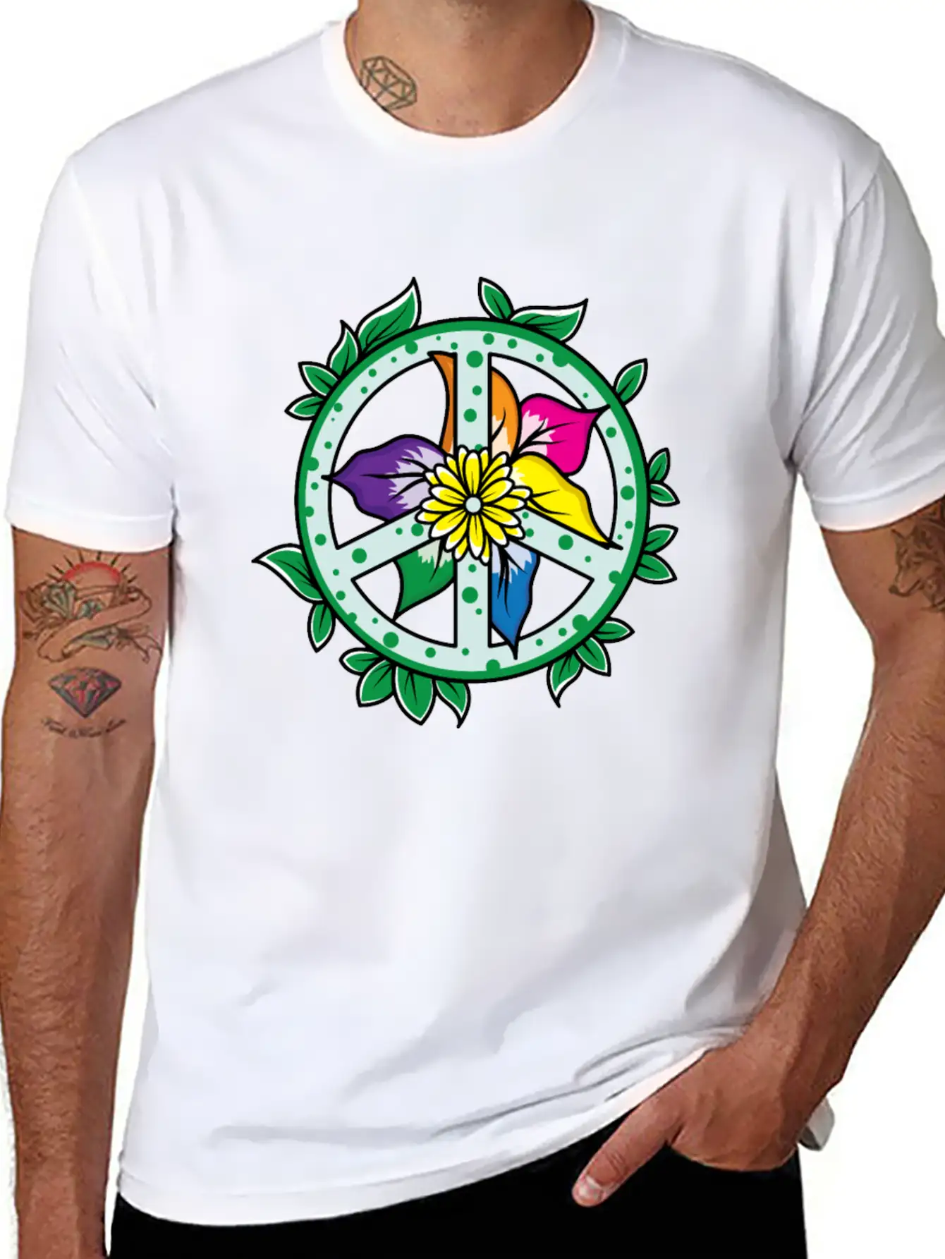 Flowers Leaves Flower Petals Garden Plants Peace Relaxed Everyday Tee – Lightweight And Durable Cotton