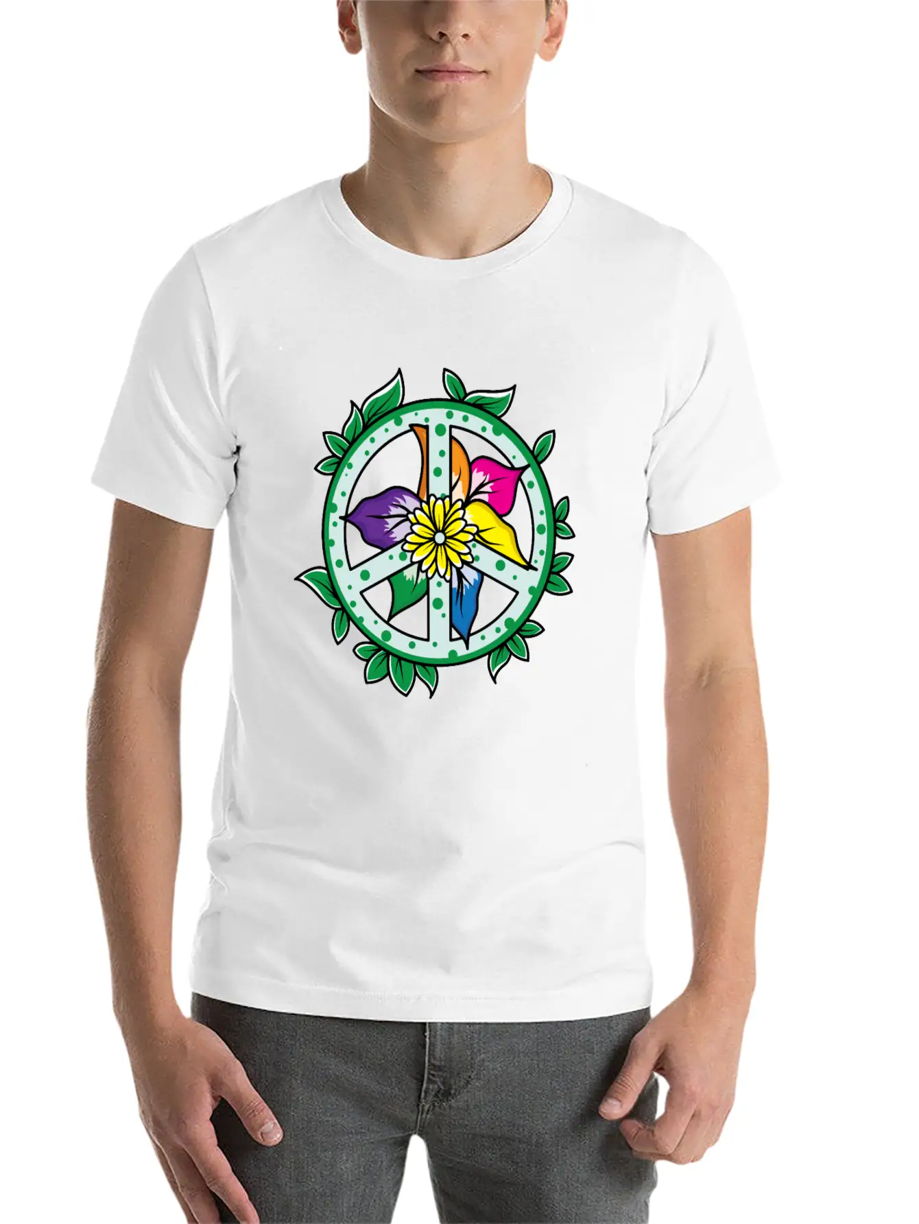 Flowers Leaves Flower Petals Garden Plants Peace Relaxed Everyday Tee – Lightweight And Durable Cotton