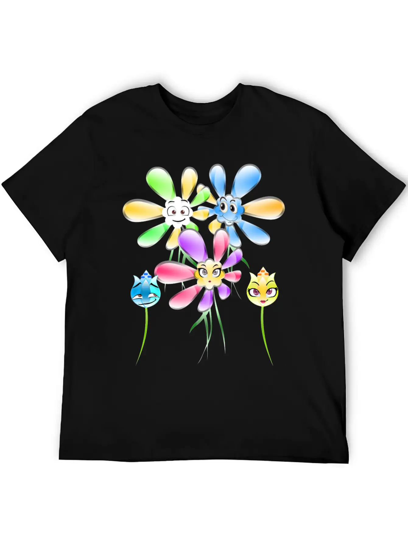 Flowers Summertime Essential Unisex Summer Tee – Soft Cotton Casual Fit