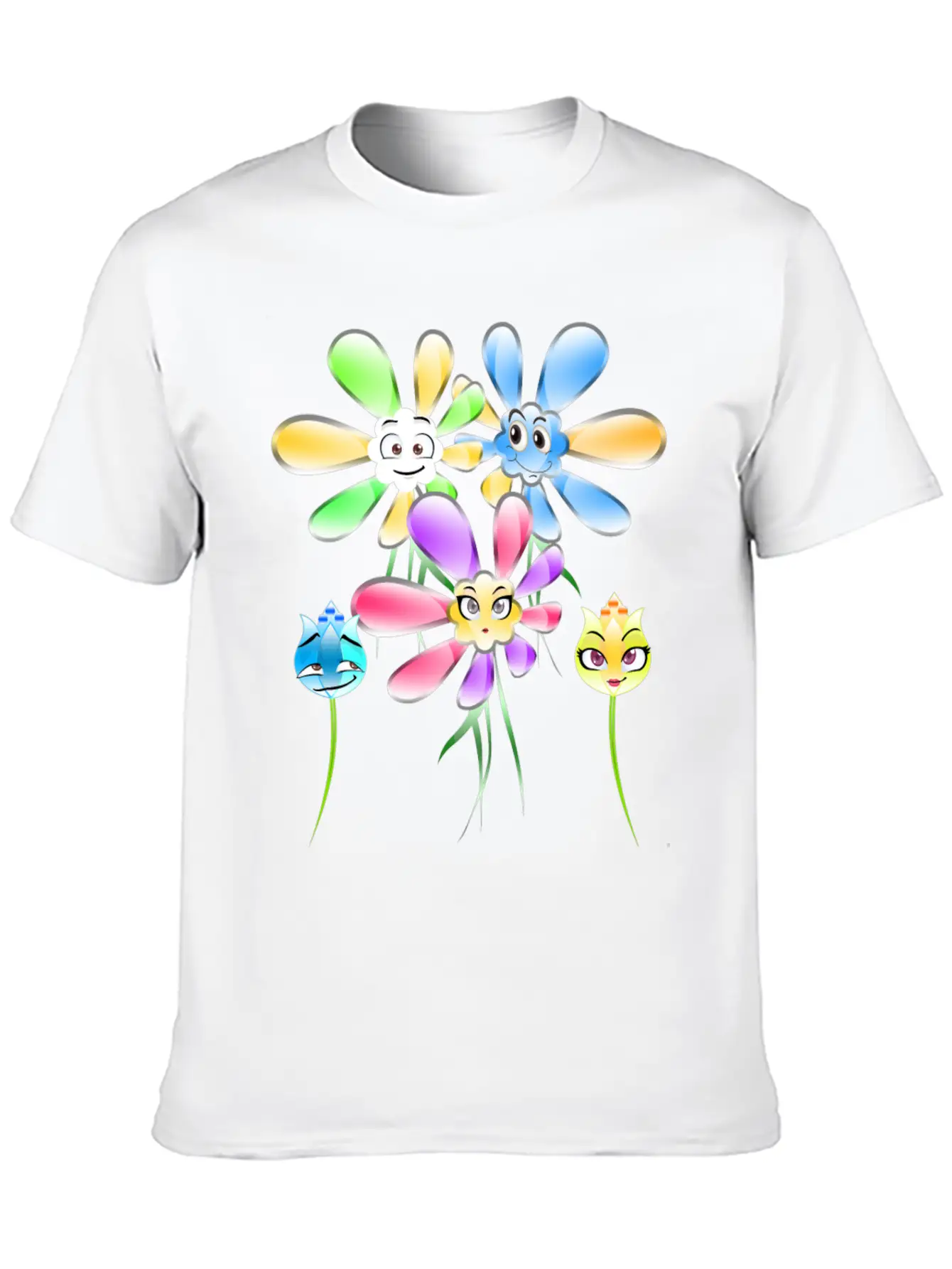 Flowers Summertime Essential Unisex Summer Tee – Soft Cotton Casual Fit