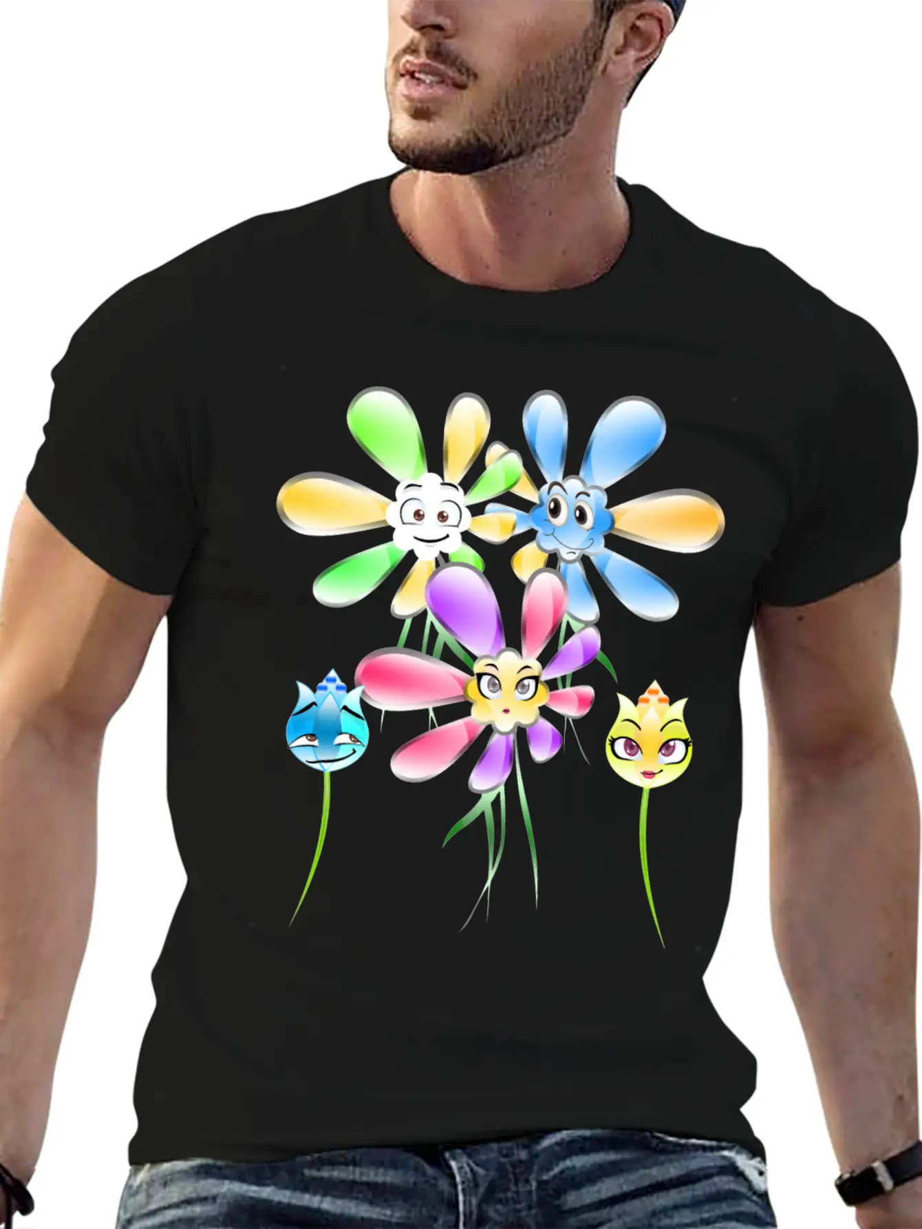 Flowers Summertime Essential Unisex Summer Tee – Soft Cotton Casual Fit